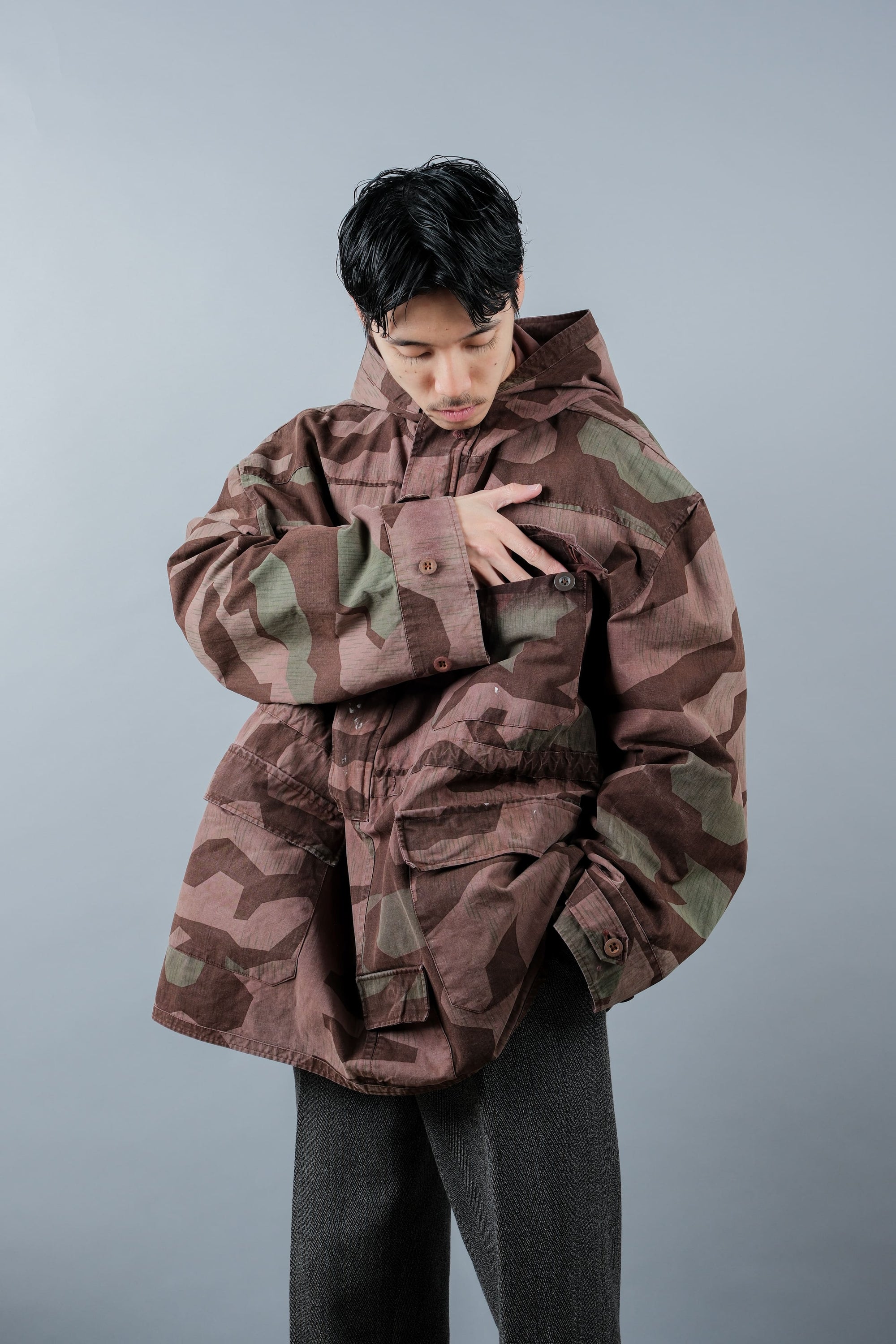 ［~60's］German Vintage Splinter Pattern Camouflage Smock