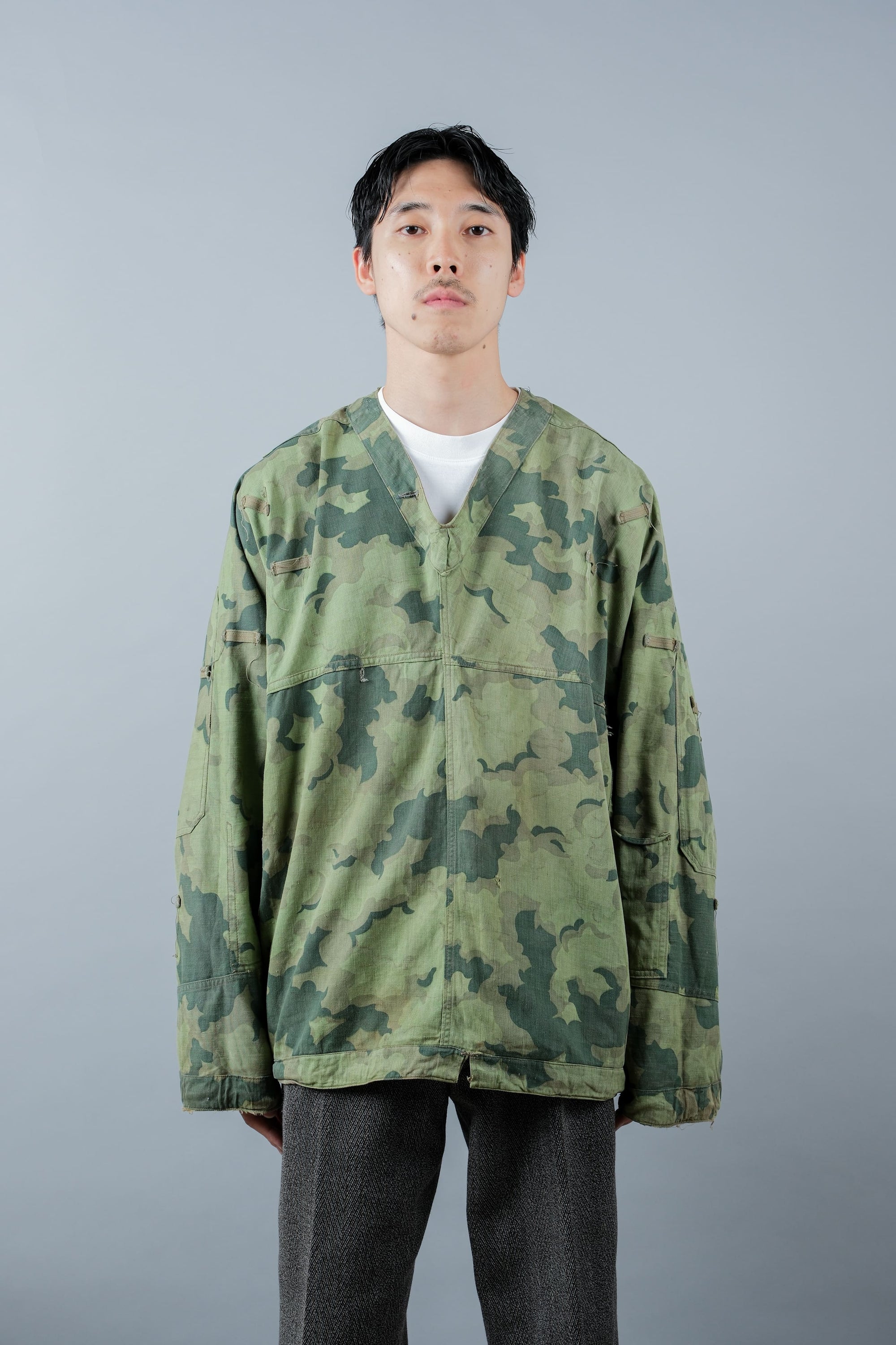 【~50's】Czechoslovakian Army Clouds Camouflage Reversible Smock "Modified"