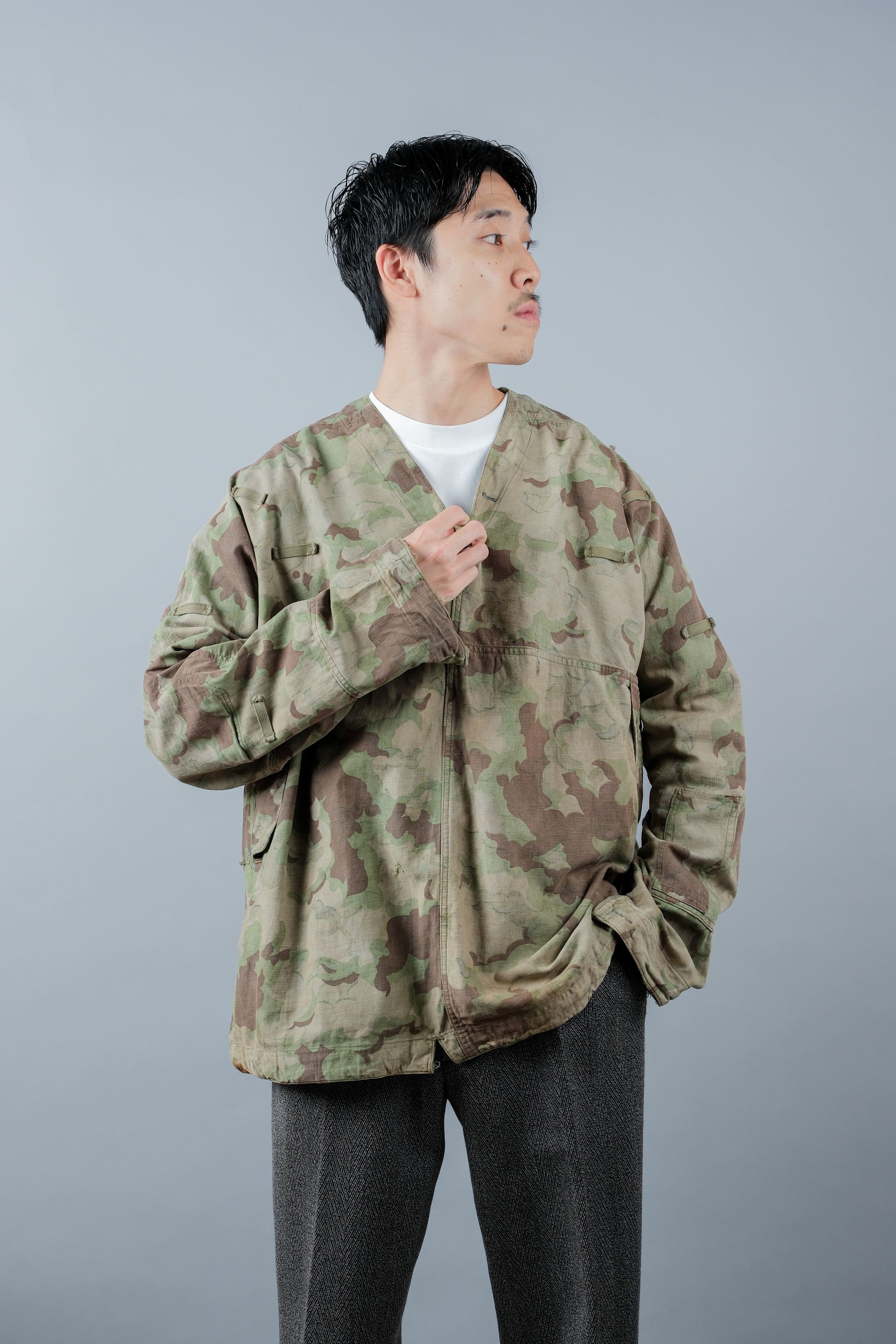 【~50's】Czechoslovakian Army Clouds Camouflage Reversible Smock "Modified"