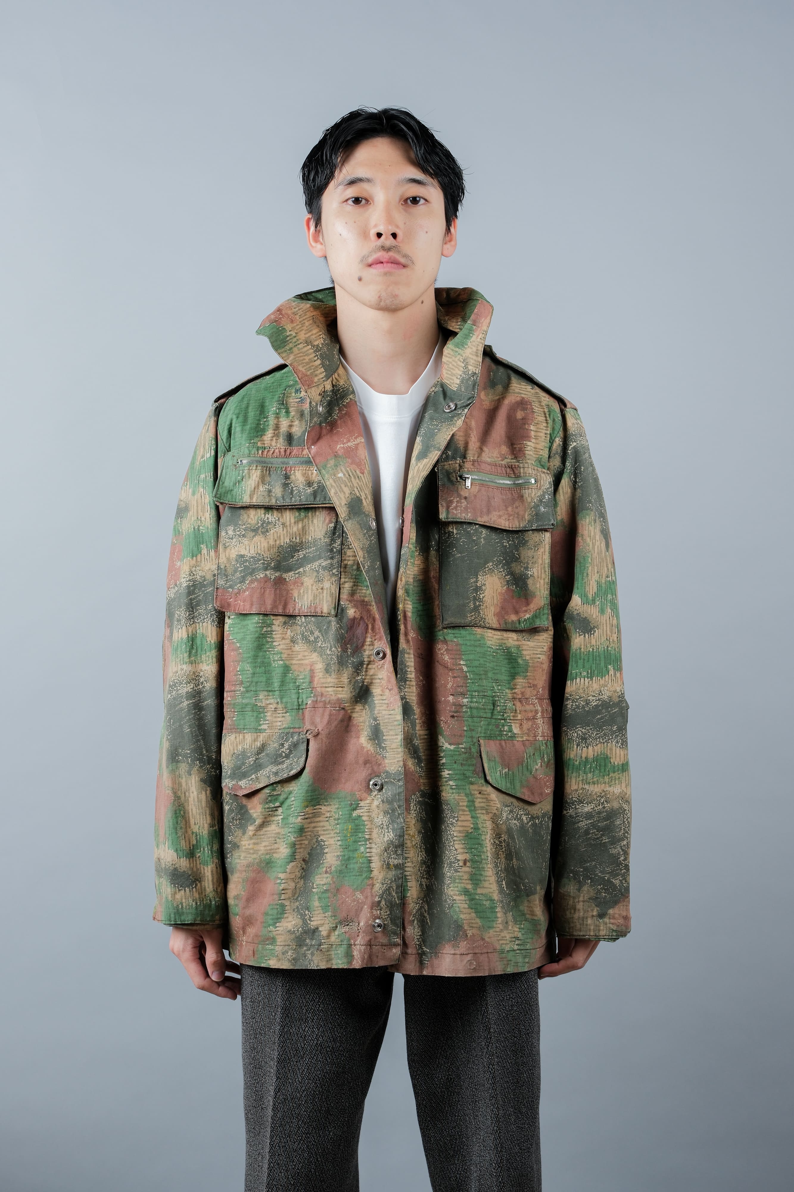 [~ 60's] Czechoslovakian Army Sumpfmster Pattern Camouflage Field Jacket "Localmade"