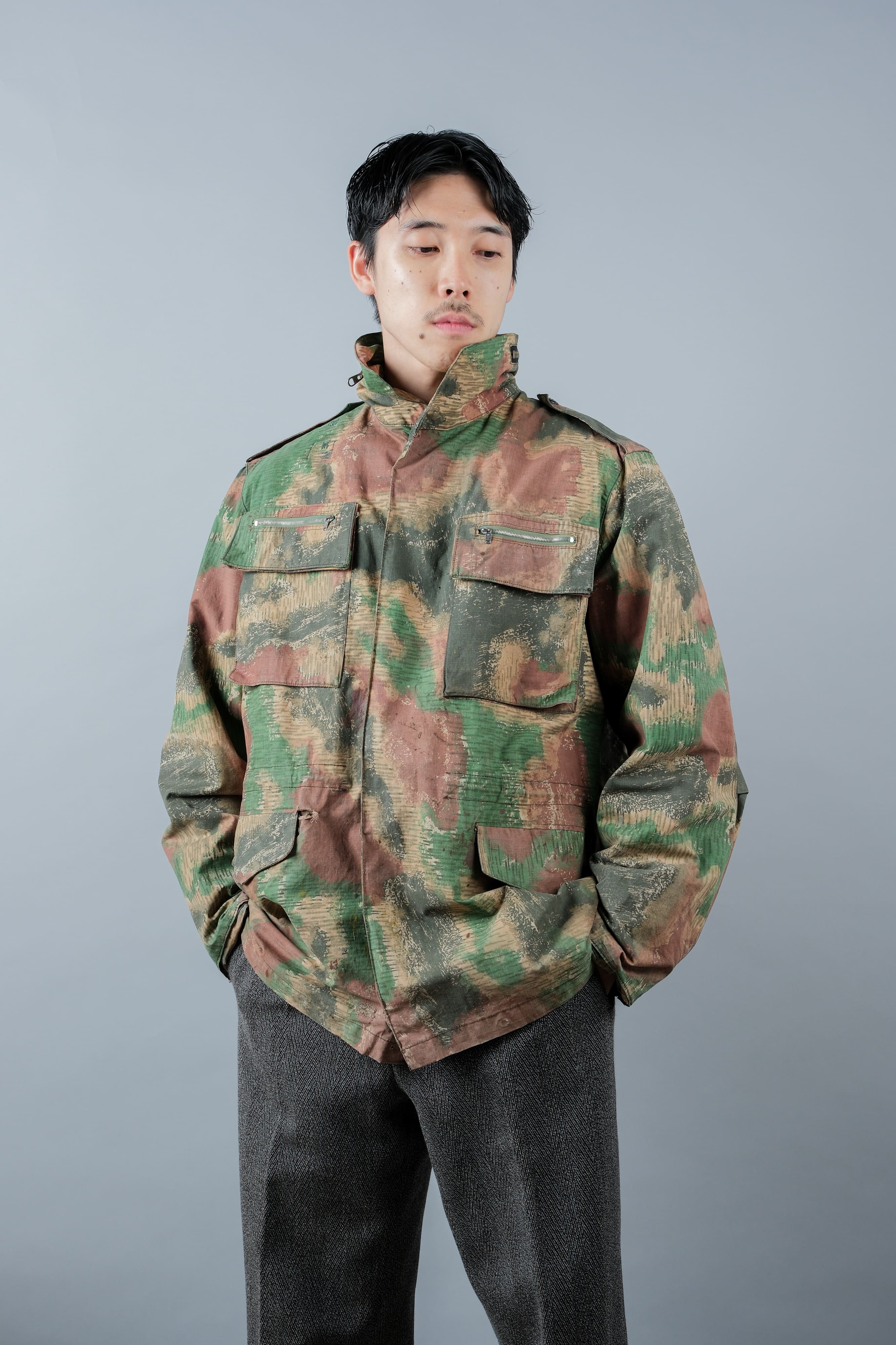 [~ 60's] Czechoslovakian Army Sumpfmster Pattern Camouflage Field Jacket "Localmade"