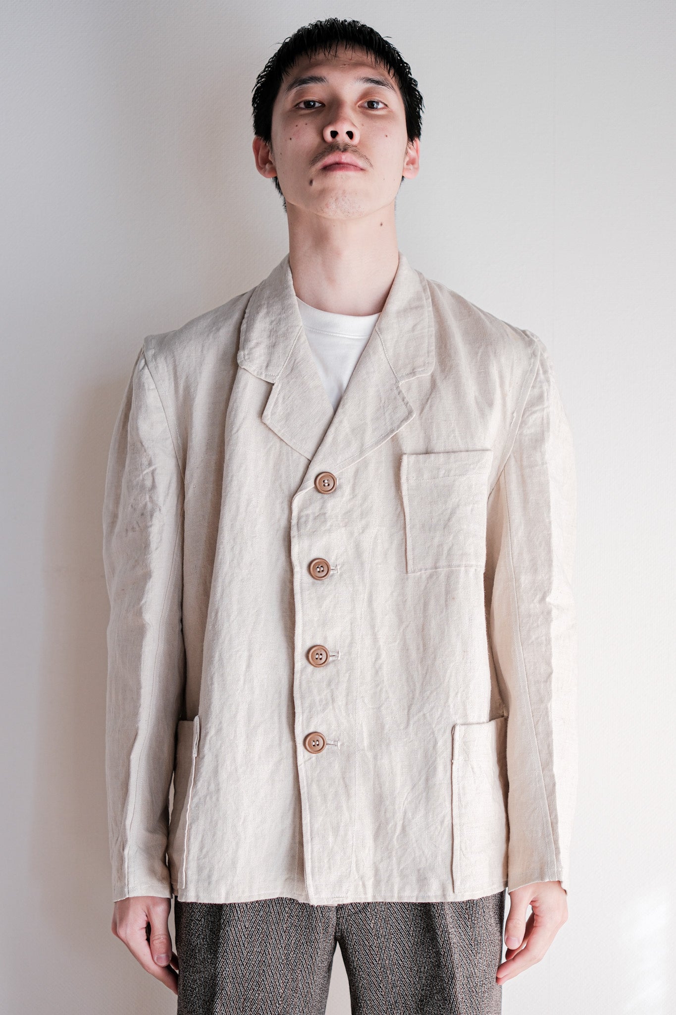 【~40's】WWⅡ German Navy Linen Bespoke Lapel Jacket "Kriegsmarine"