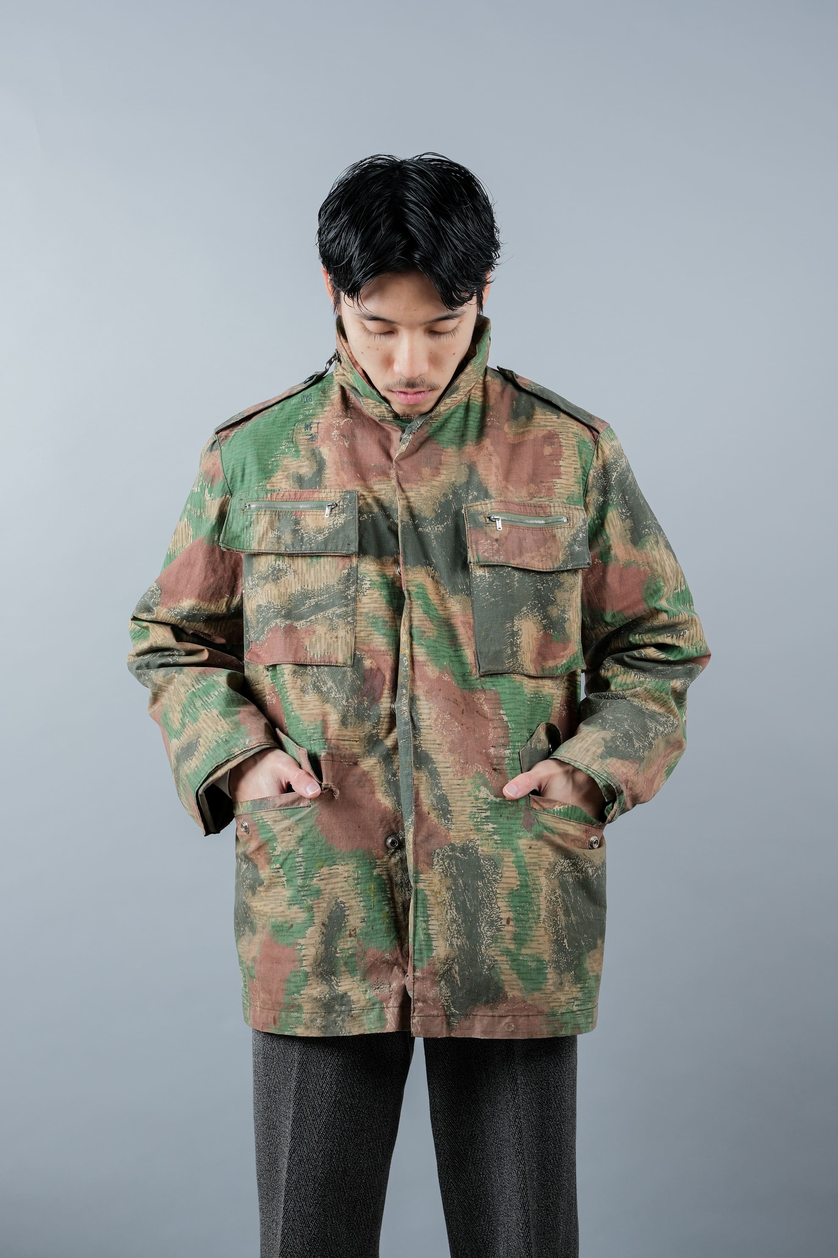 [~ 60's] Czechoslovakian Army Sumpfmster Pattern Camouflage Field Jacket "Localmade"