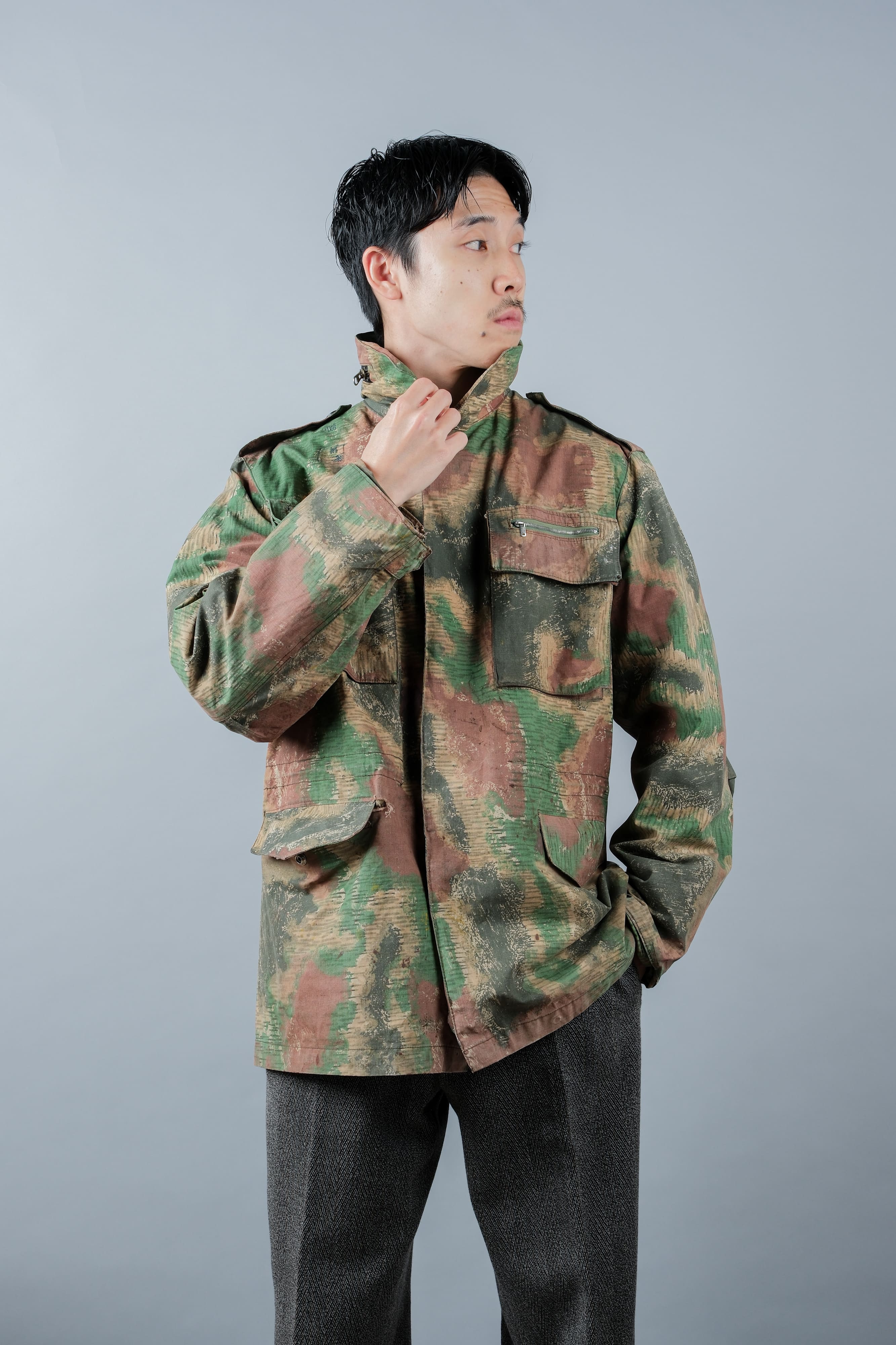 [~ 60's] Czechoslovakian Army Sumpfmster Pattern Camouflage Field Jacket "Localmade"