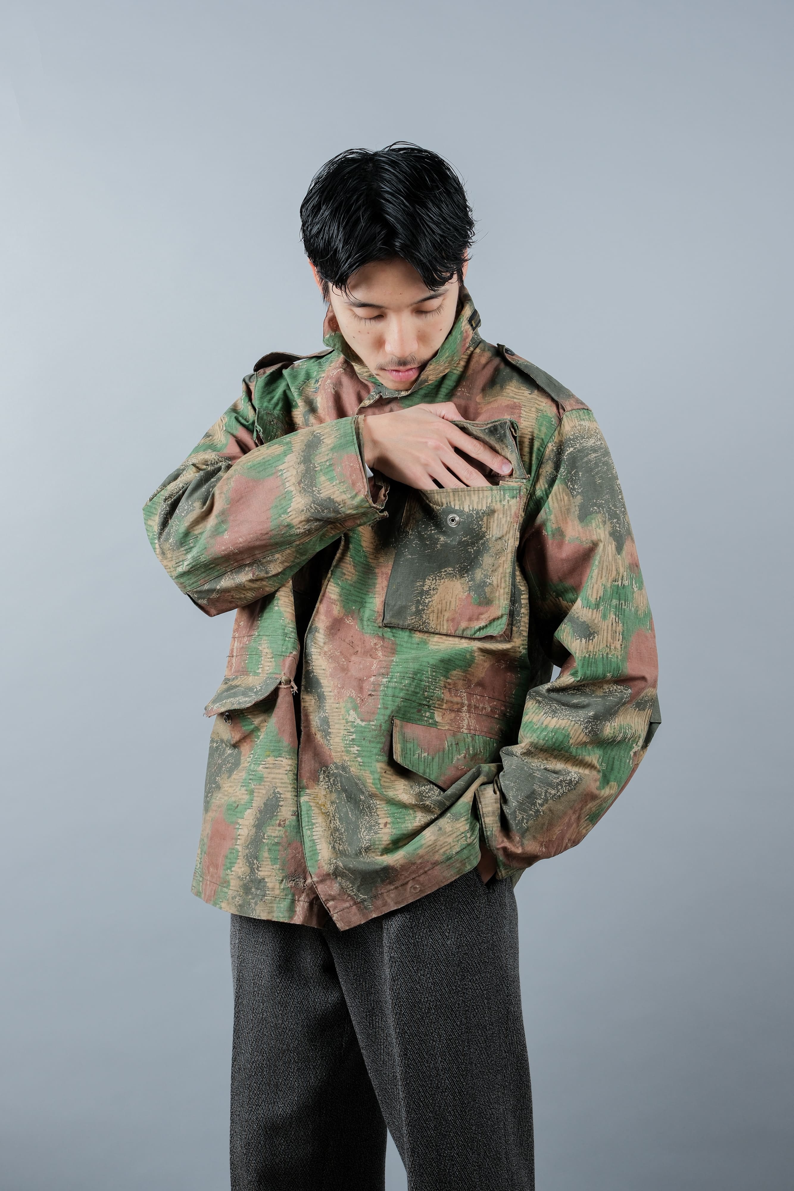 [~ 60's] Czechoslovakian Army Sumpfmster Pattern Camouflage Field Jacket "Localmade"