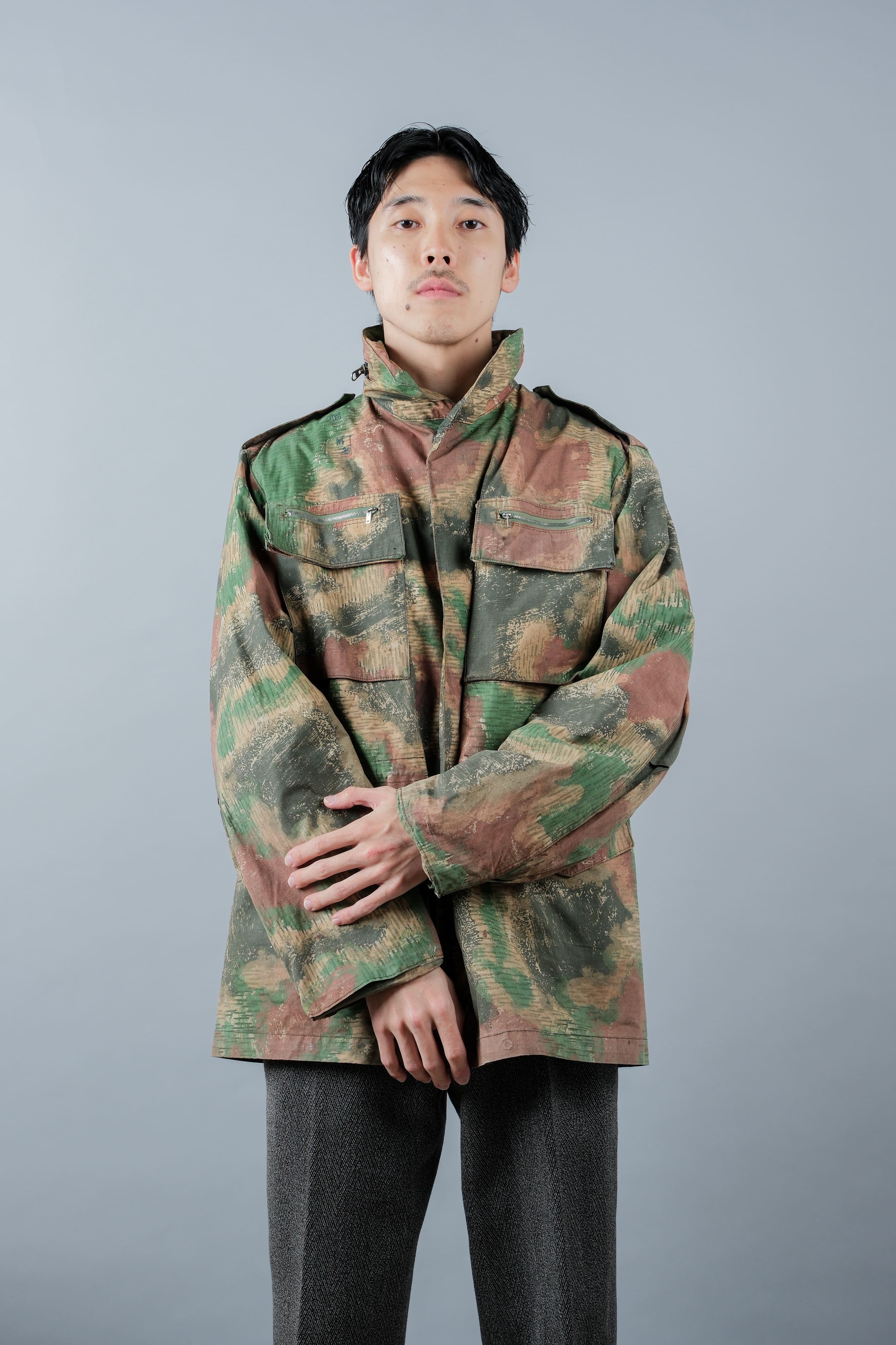 [~ 60's] Czechoslovakian Army Sumpfmster Pattern Camouflage Field Jacket "Localmade"