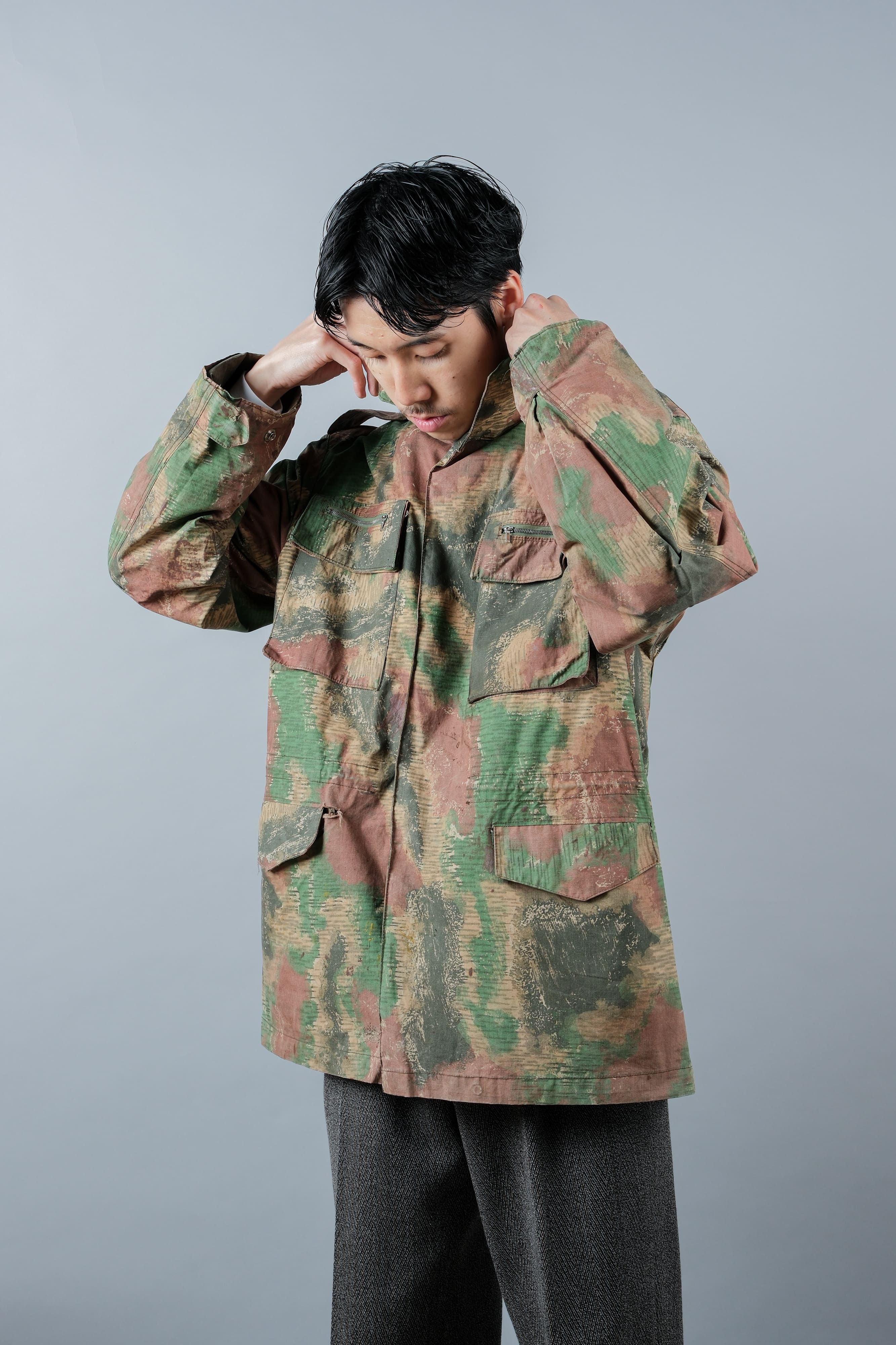 [~ 60's] Czechoslovakian Army Sumpfmster Pattern Camouflage Field Jacket "Localmade"