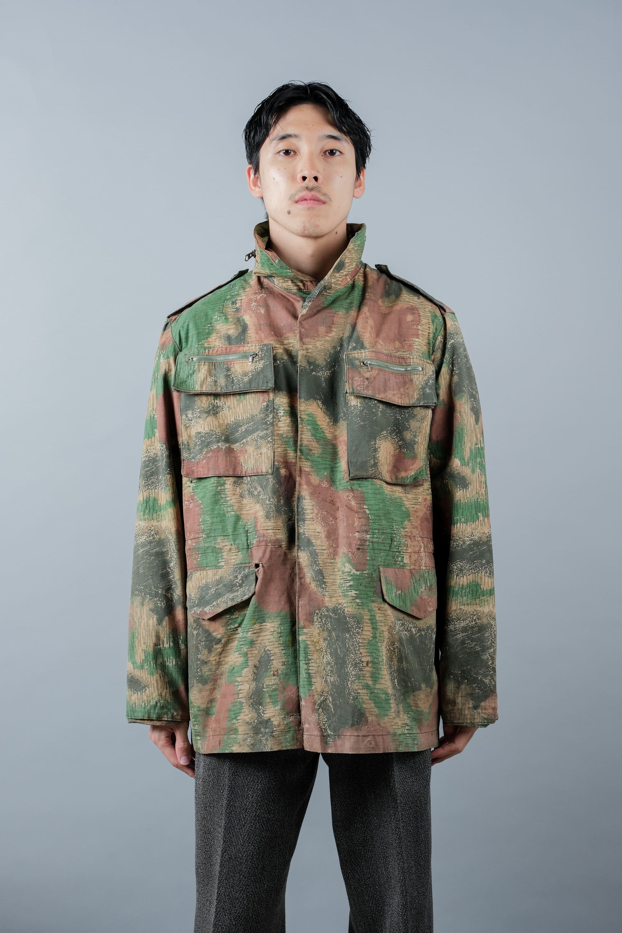［~60's］Czechoslovakian Army Sumpfmuster Pattern Camouflage Field Jacket "Localmade"