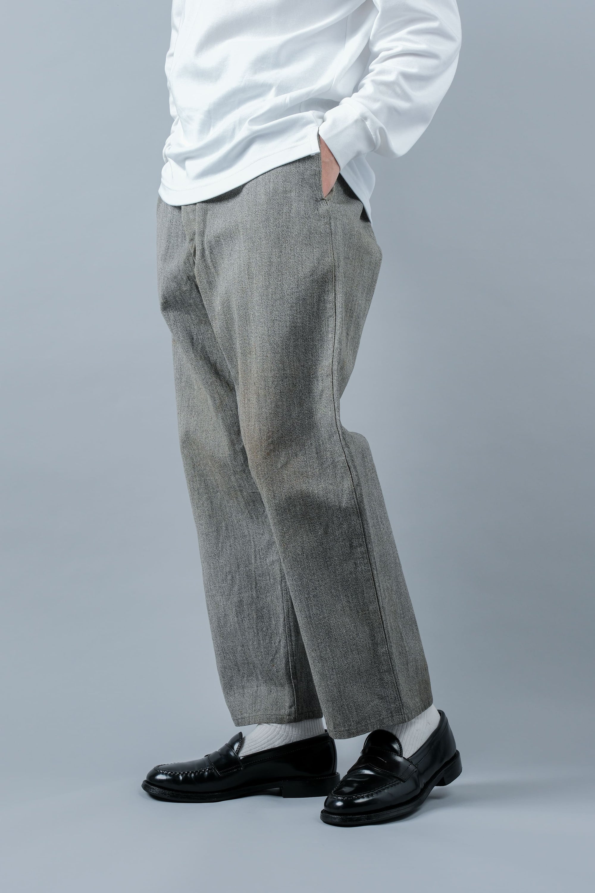 ［~10's］WWI Royal Italian Army Salt & Pepper Cotton Work Trousers