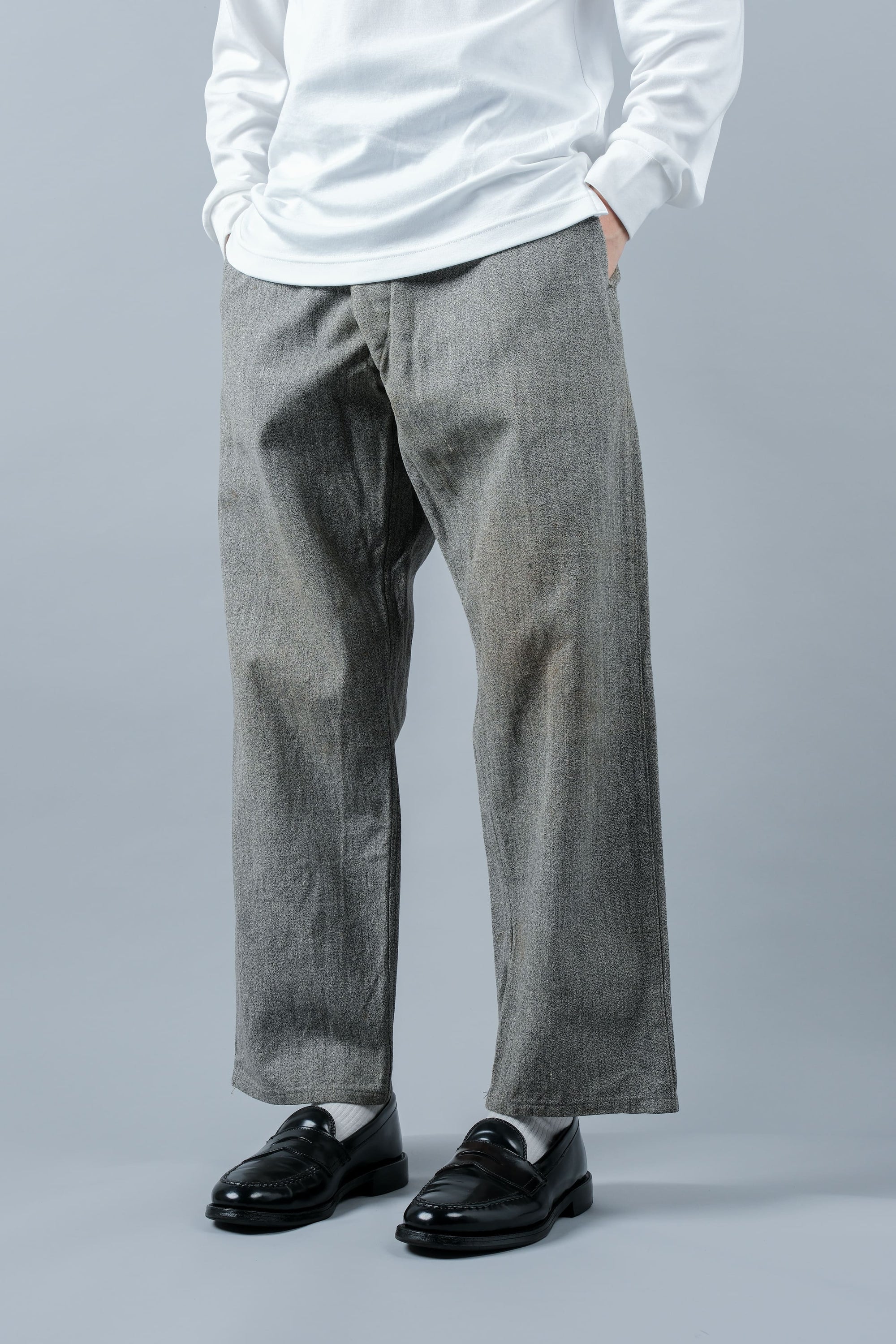［~10's］WWI Royal Italian Army Salt & Pepper Cotton Work Trousers