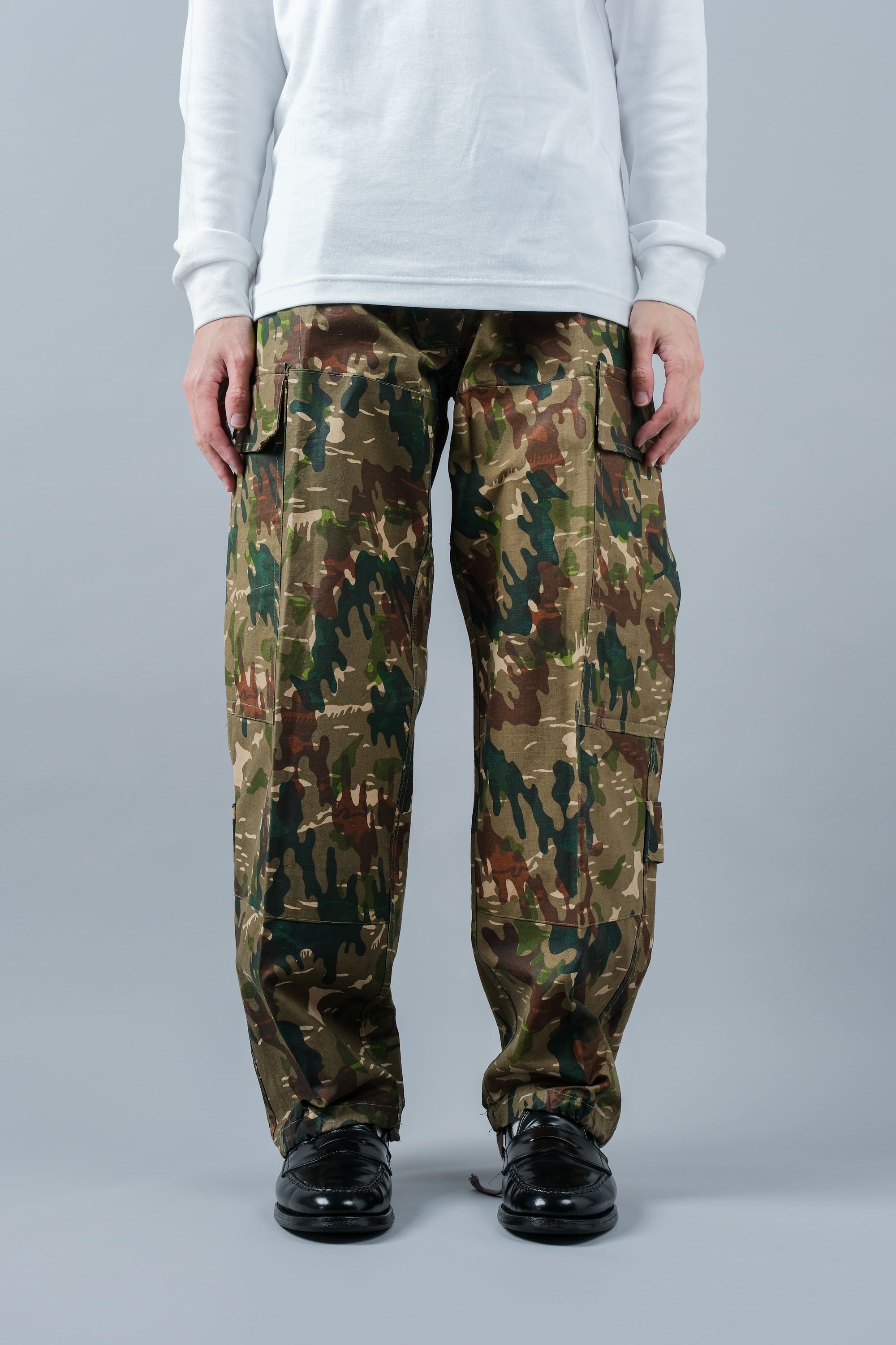 ［~60's］Spanish Army Brown Amoeba Camouflage Paratrooper Trousers Size.2