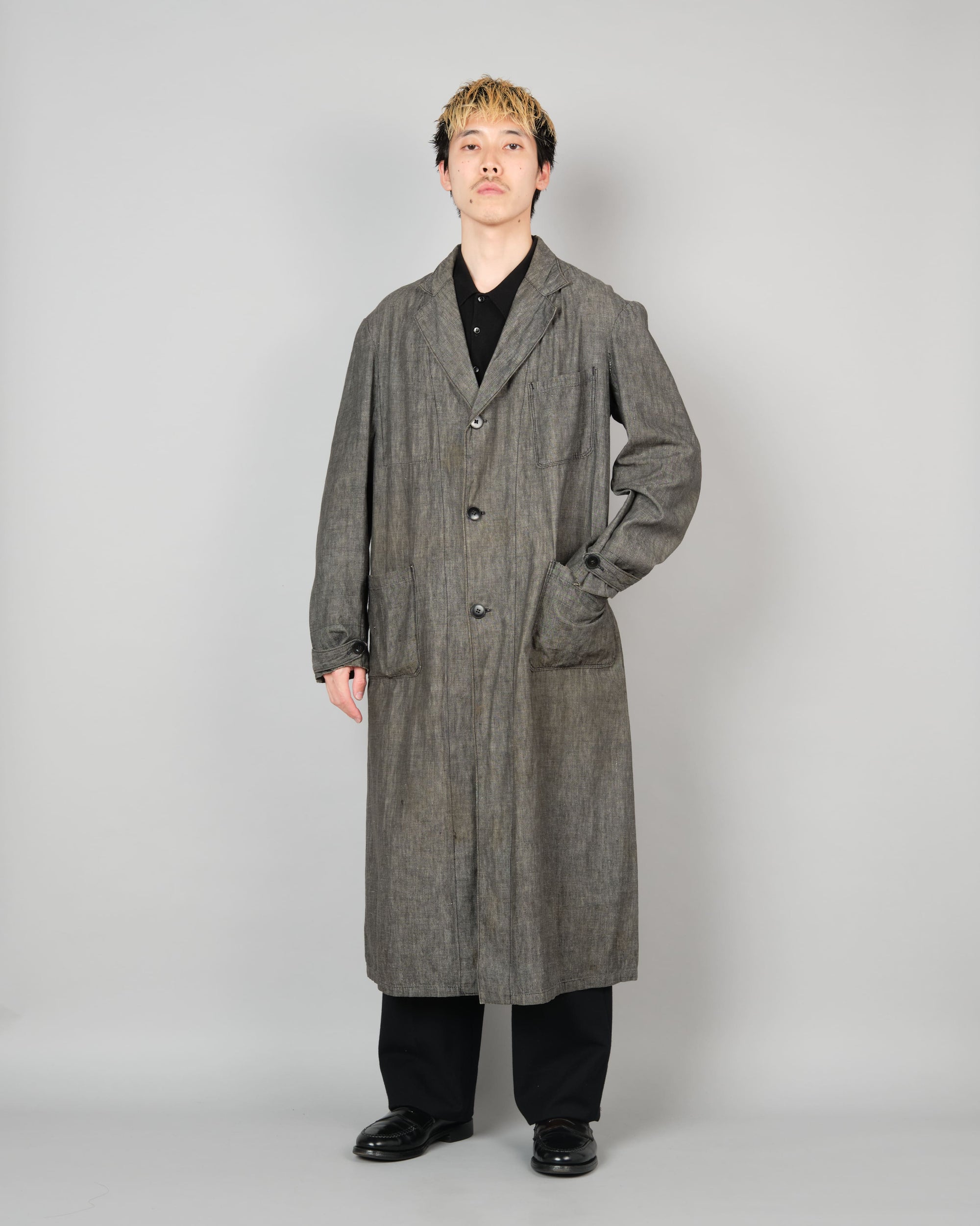［~50’s］French Vintage Metis Black Chambray Atelier Coat