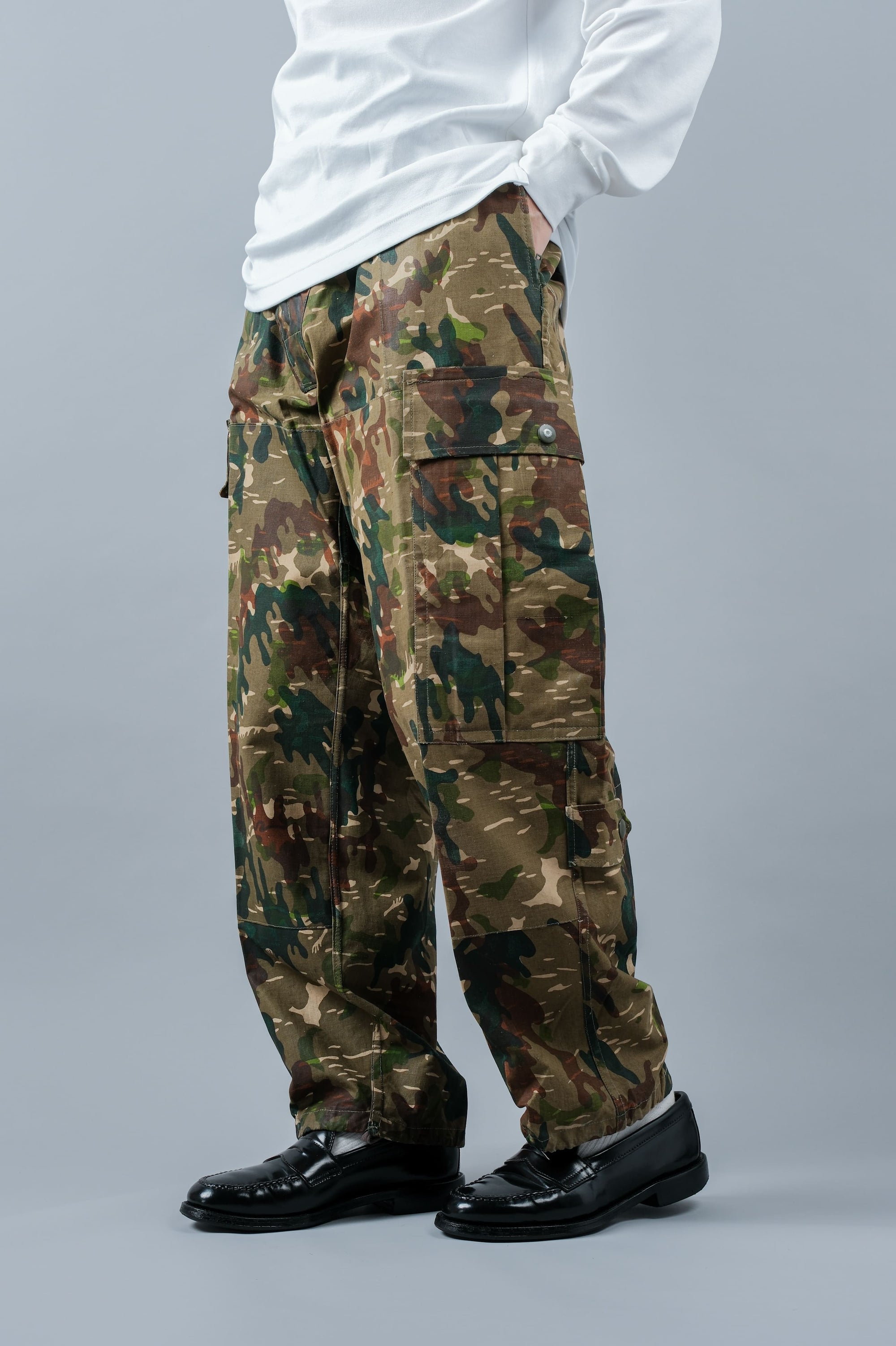 ［~60's］Spanish Army Brown Amoeba Camouflage Paratrooper Trousers Size.2