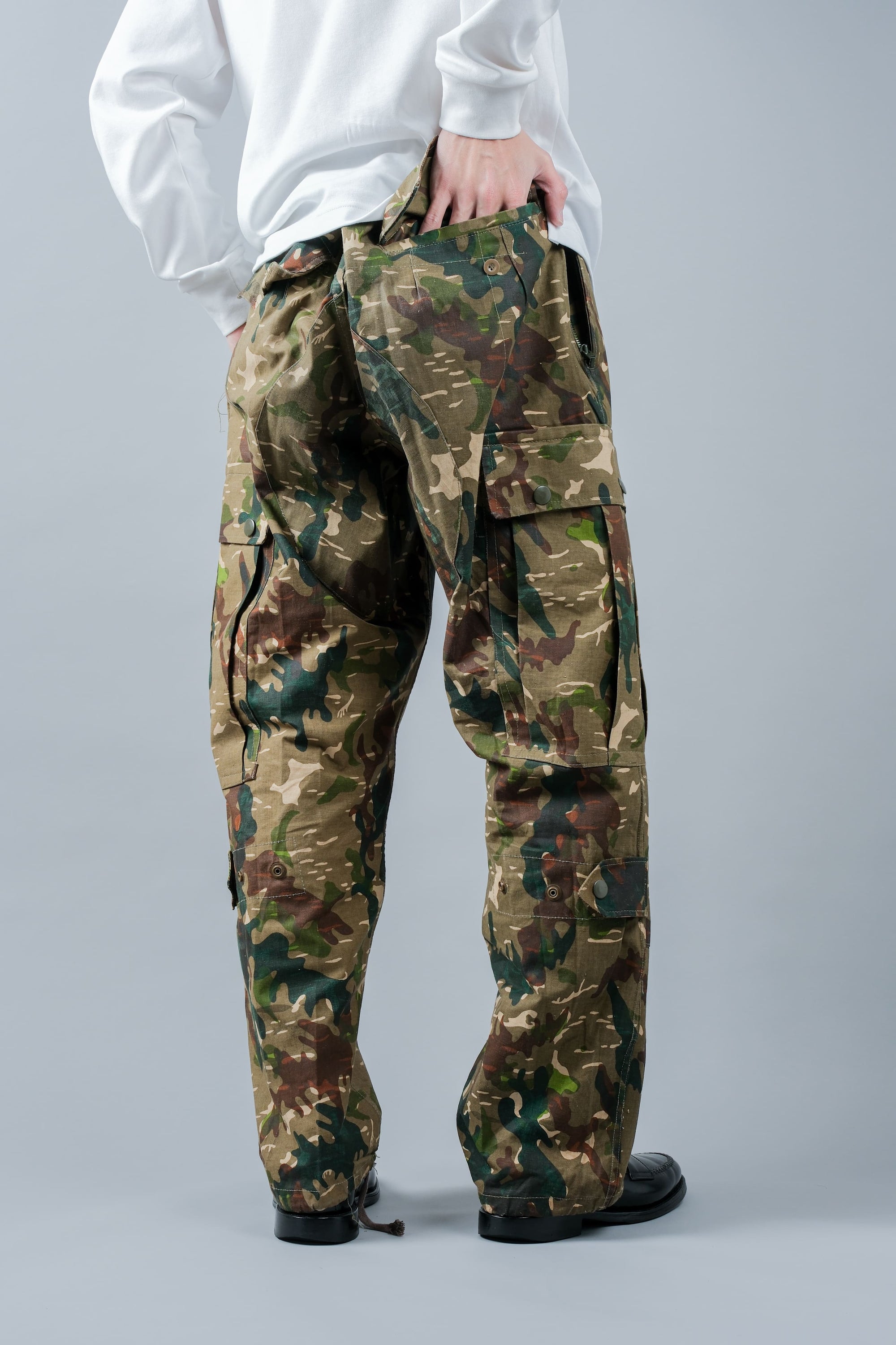 ［~60's］Spanish Army Brown Amoeba Camouflage Paratrooper Trousers Size.2