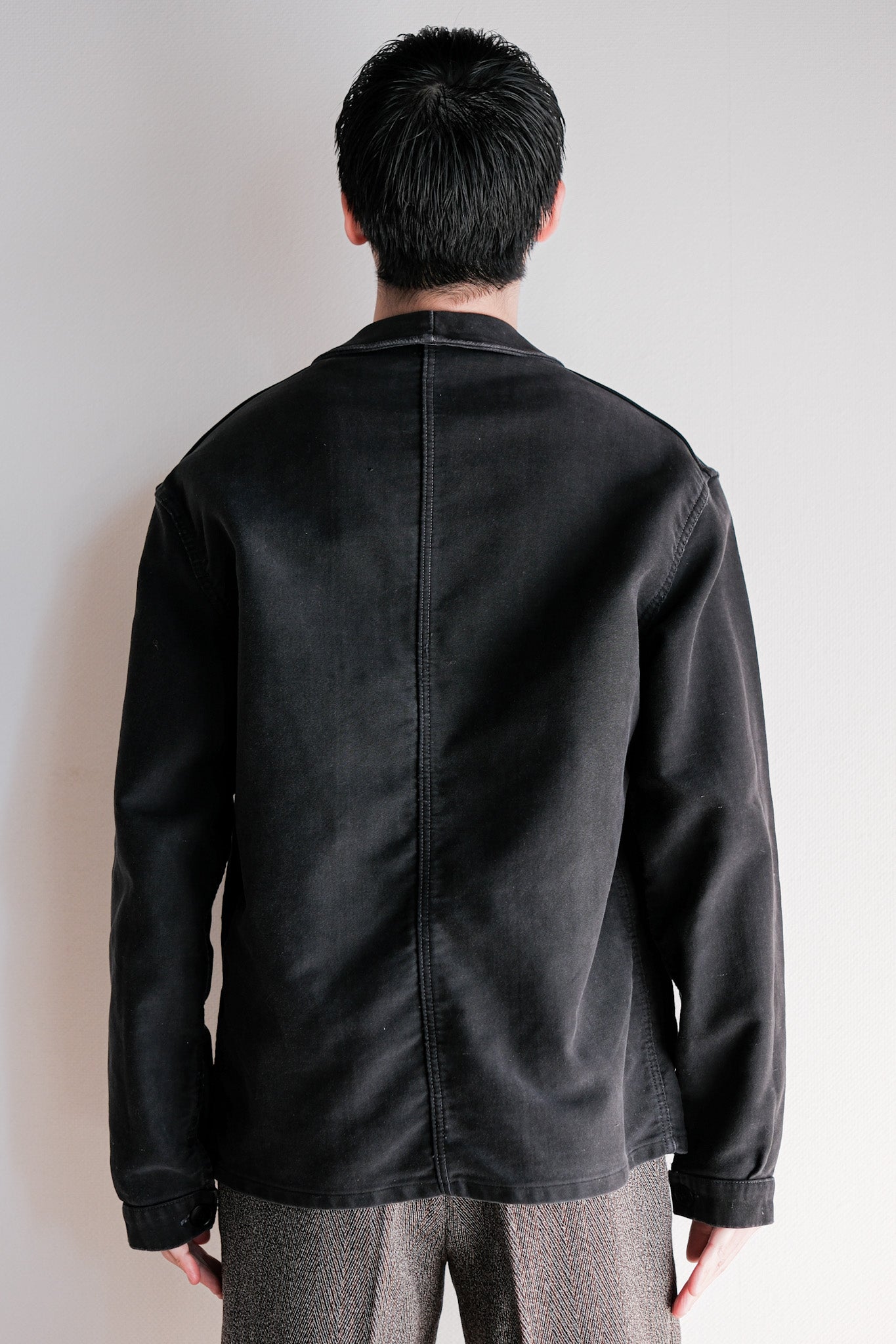 ［~50's］French Vintage Black Moleskin Work Jacket "Adolphe Lafont"