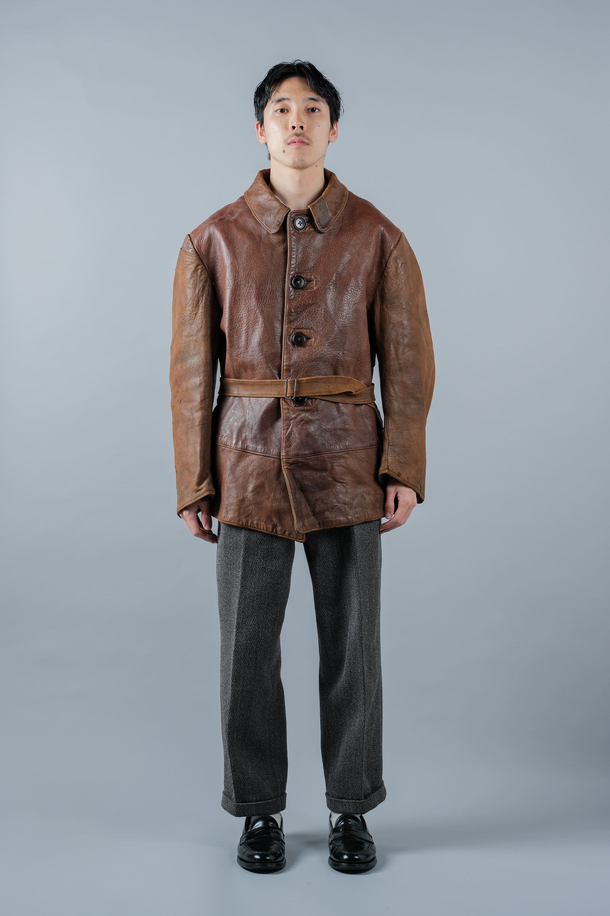 ［~40's］British Army Jerkin Leather Jacket "Modified"