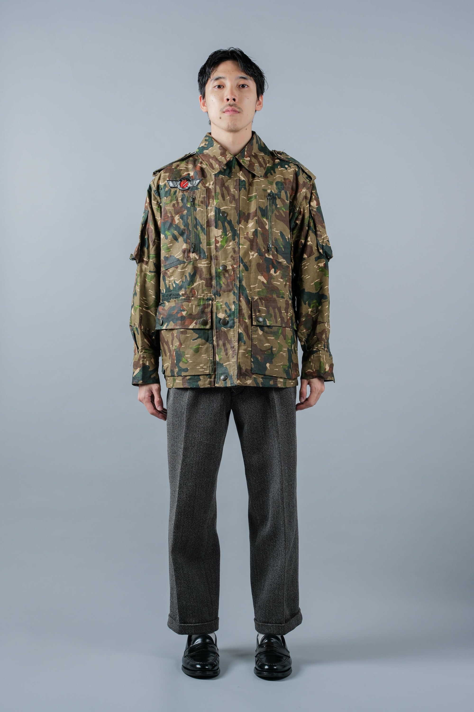 ［~60's］Spanish Army Brown Amoeba Camouflage Paratrooper Jacket Size.2