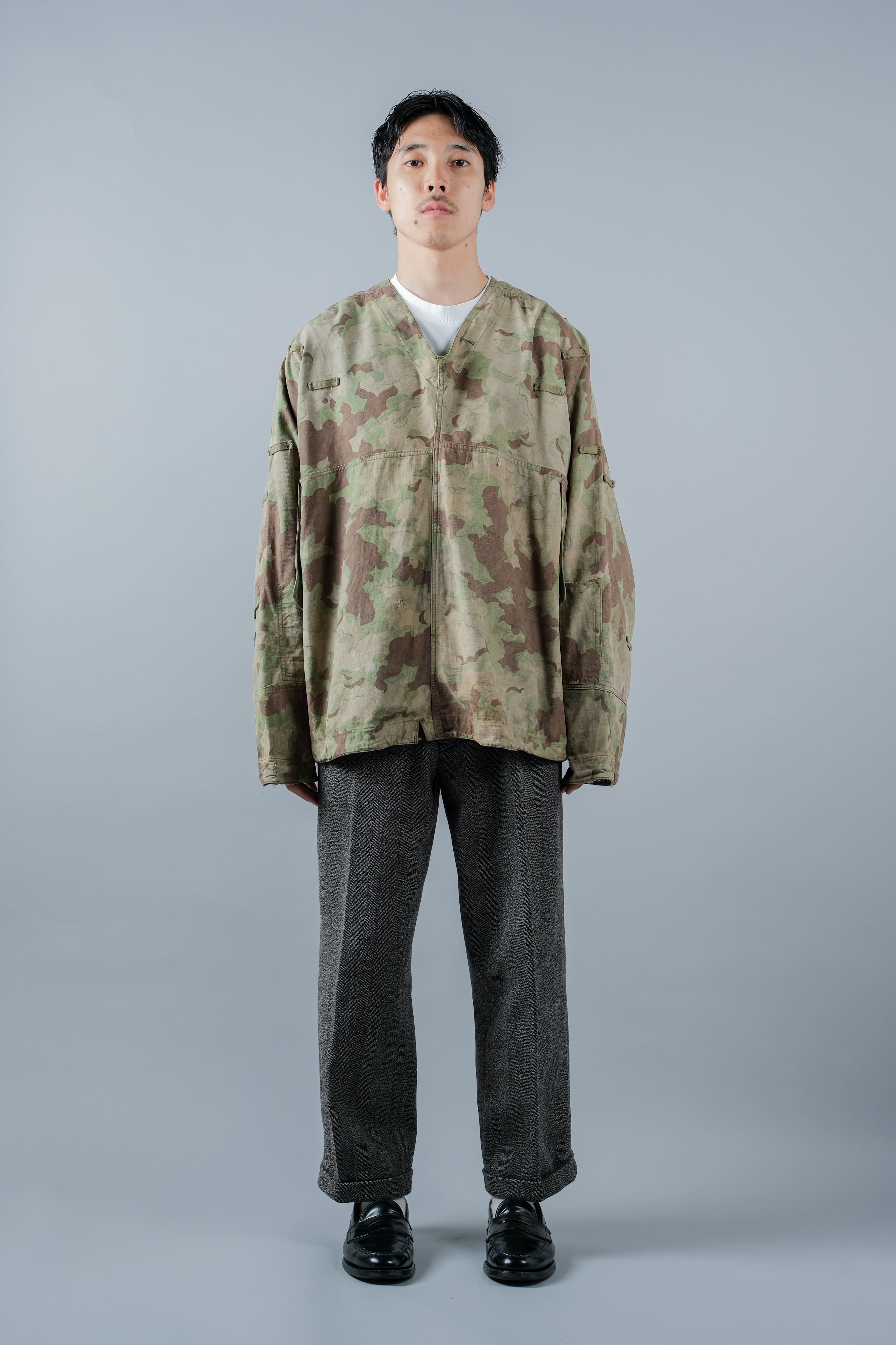 [~ 50's] CLOUFS DE L'ARMÉS TCÉCHOSLOVAKIENNE CAMOUFLAGE SMOCH RÉVERSIBLE "MODIFIÉ"