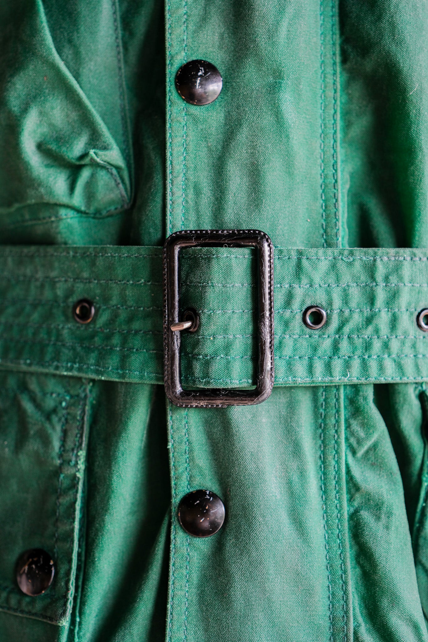 【~60's】Vintage Belstaff Green Waxed Jacket Size.38 "TRIALMASTER"