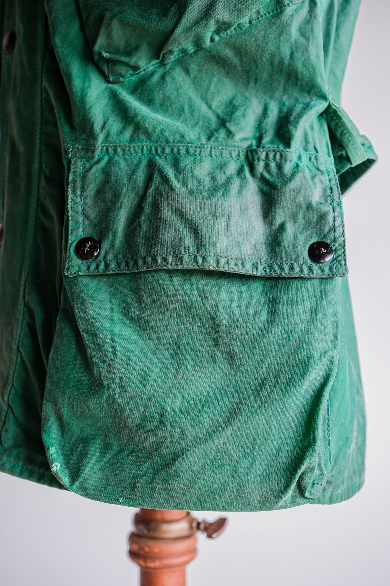 【~60's】Vintage Belstaff Green Waxed Jacket Size.38 "TRIALMASTER"
