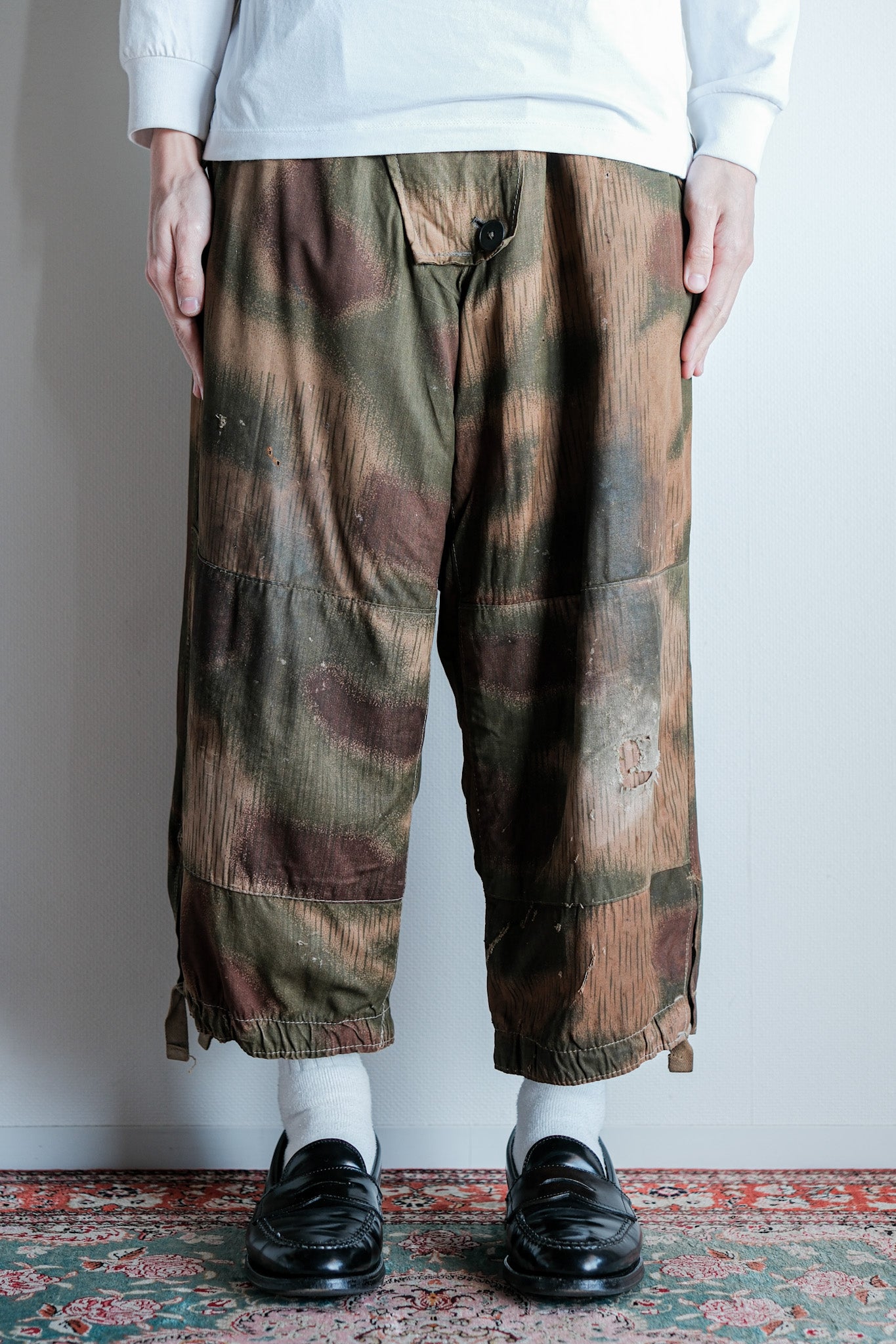 ［~40's］WWⅡ German Army Sumpftarnmuster 44 Camouflage 43 Pattern Winter Trousers "Wehrmacht"