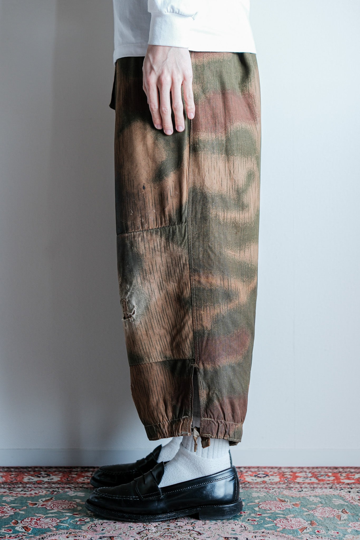 ［~40's］WWⅡ German Army Sumpftarnmuster 44 Camouflage 43 Pattern Winter Trousers "Wehrmacht"