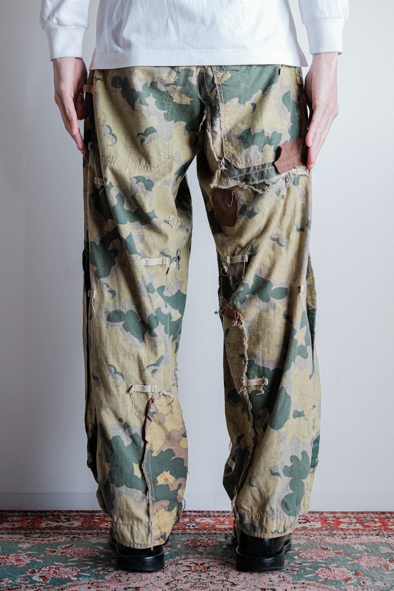 [~ 50's] Czechoslovakian Army Clouds Camouflage Reversible Trousers "Modified"