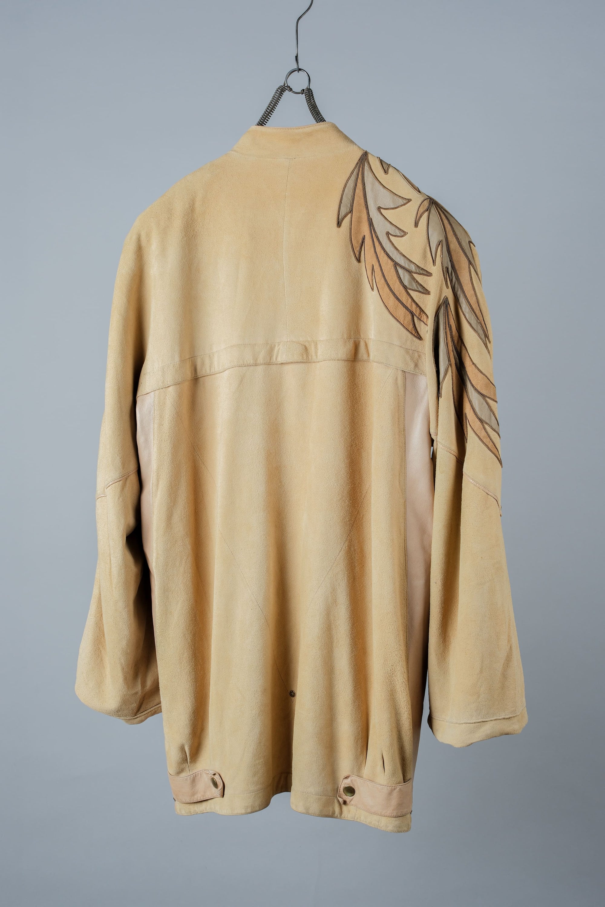 ［~80's］Old CLAUDE MONTANA Raglan Sleeve Zip Up Suede Leather Jacket