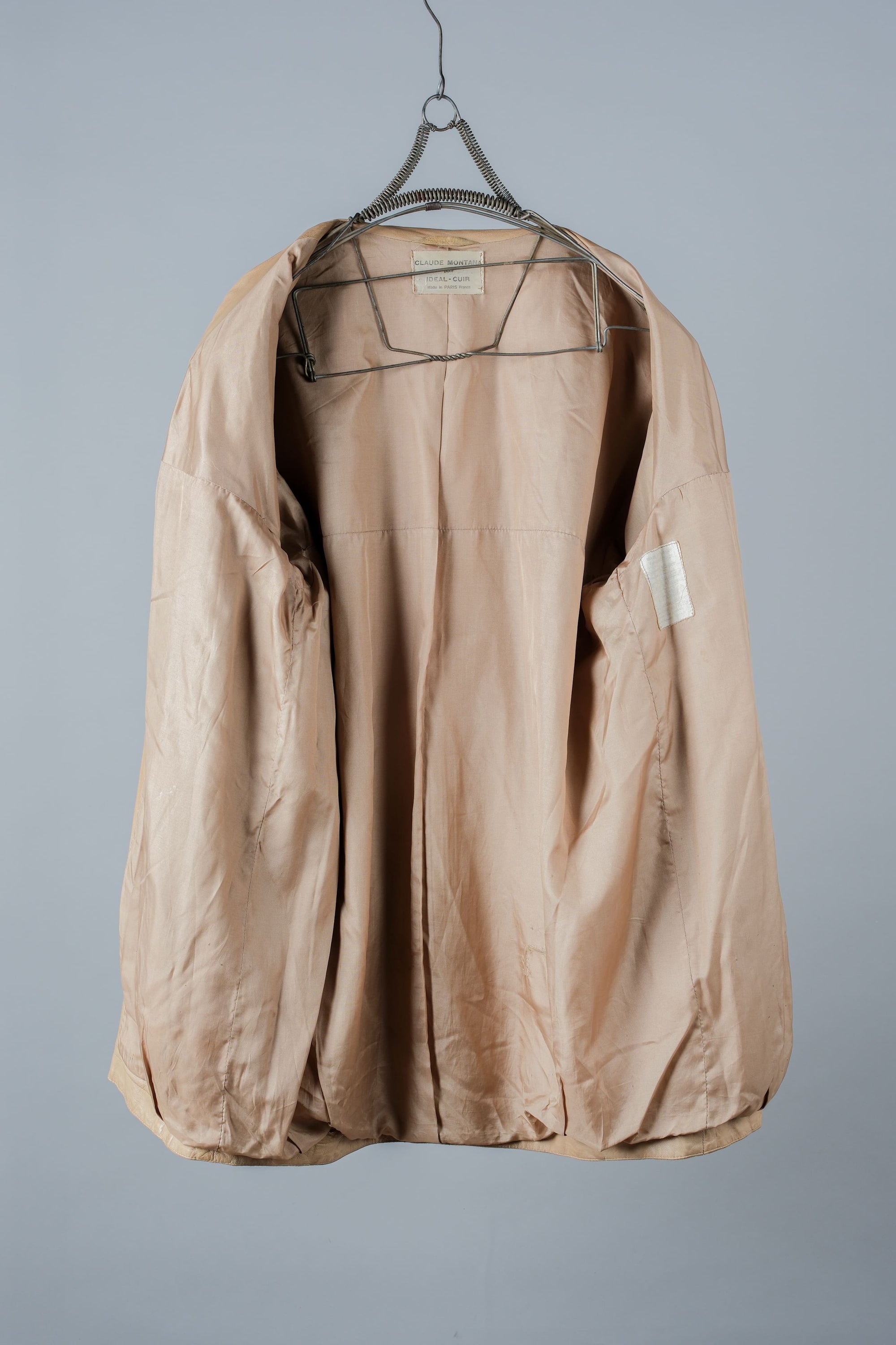 ［~80's］Old CLAUDE MONTANA Raglan Sleeve Zip Up Suede Leather Jacket