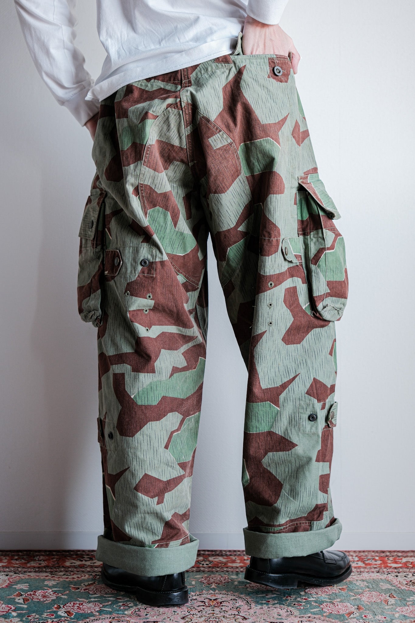 [~ 50's] Armée allemande Splinter Camouflage Camouflage Paratrooper Taille de pantalon.177-100