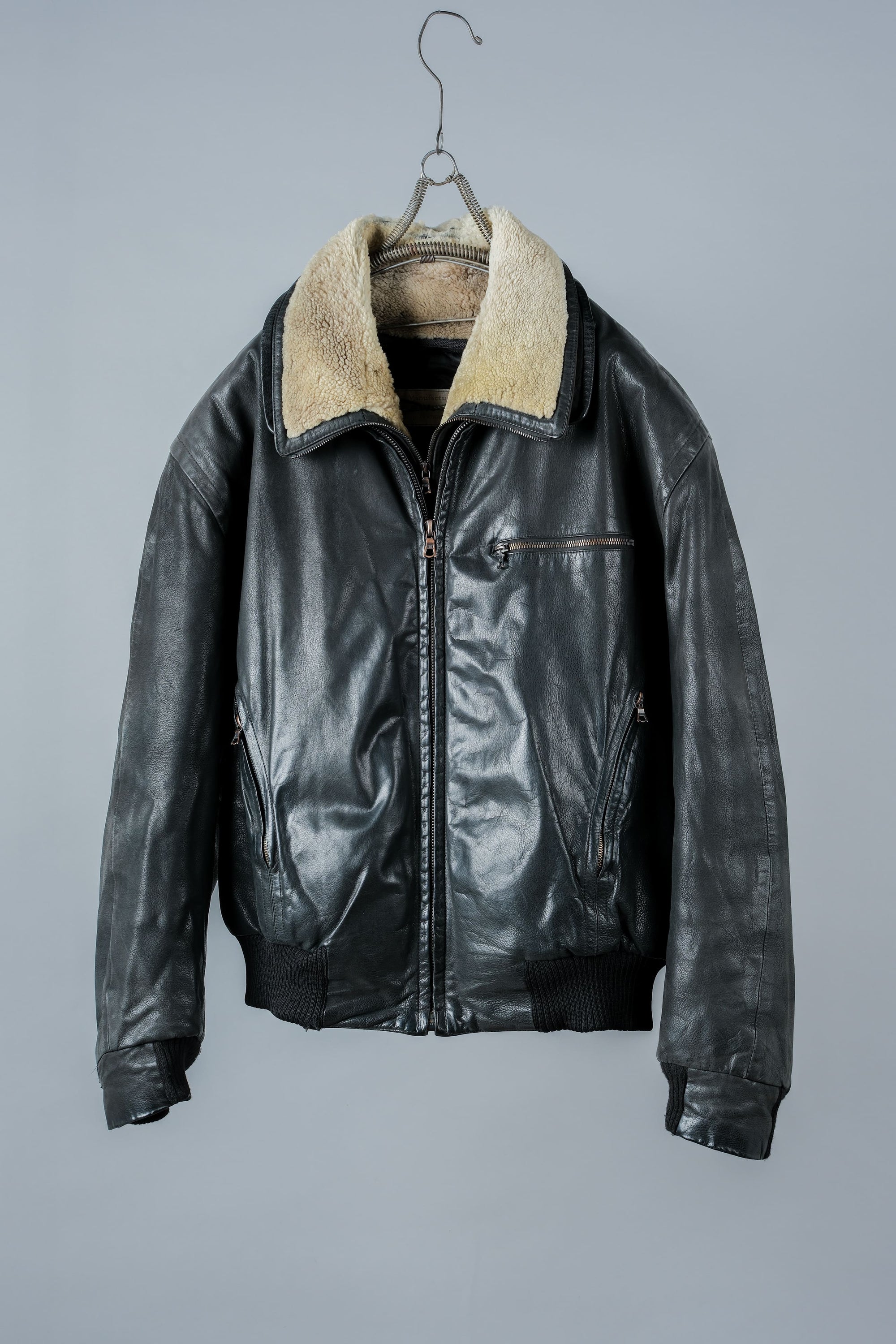 ［~90's］Old SERAPHIN Zip Up Leather Blouson