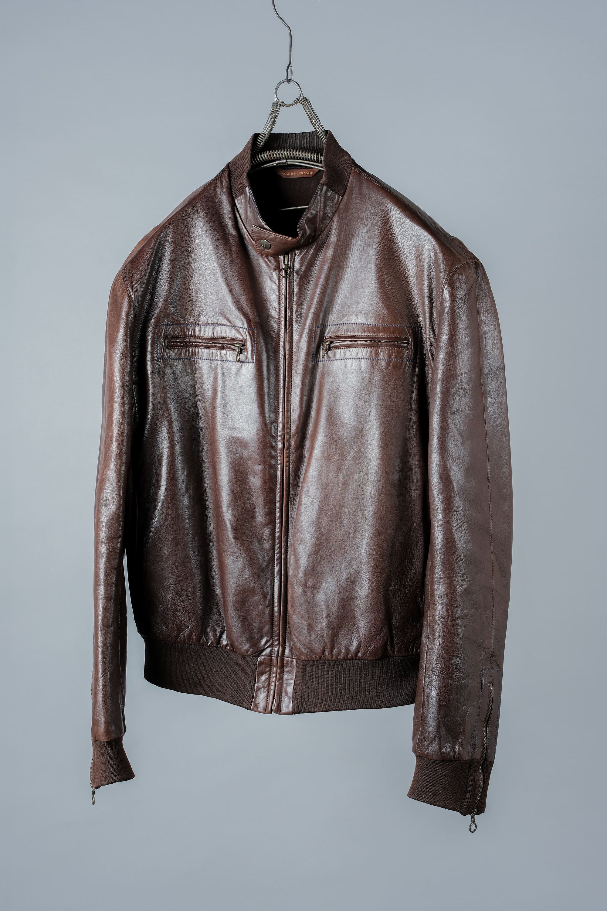 ［~90's］Old SERAPHIN Zip Up Lambskin Leather Blouson Size.50