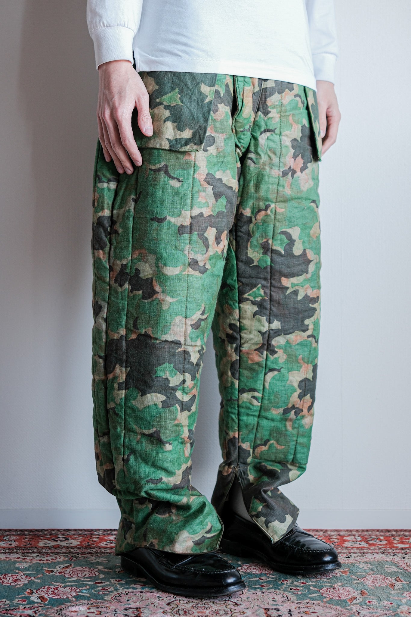 【~50's】Czechoslovakian Air Force Dubaky Camouflage Reversible Trousers Size.2B "Dead Stock"