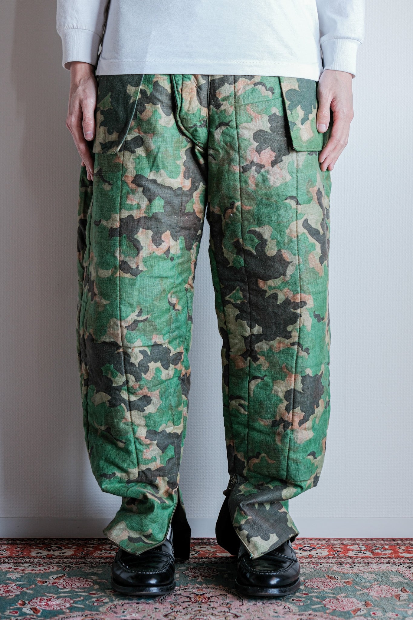 【~50's】Czechoslovakian Air Force Dubaky Camouflage Reversible Trousers Size.2B "Dead Stock"