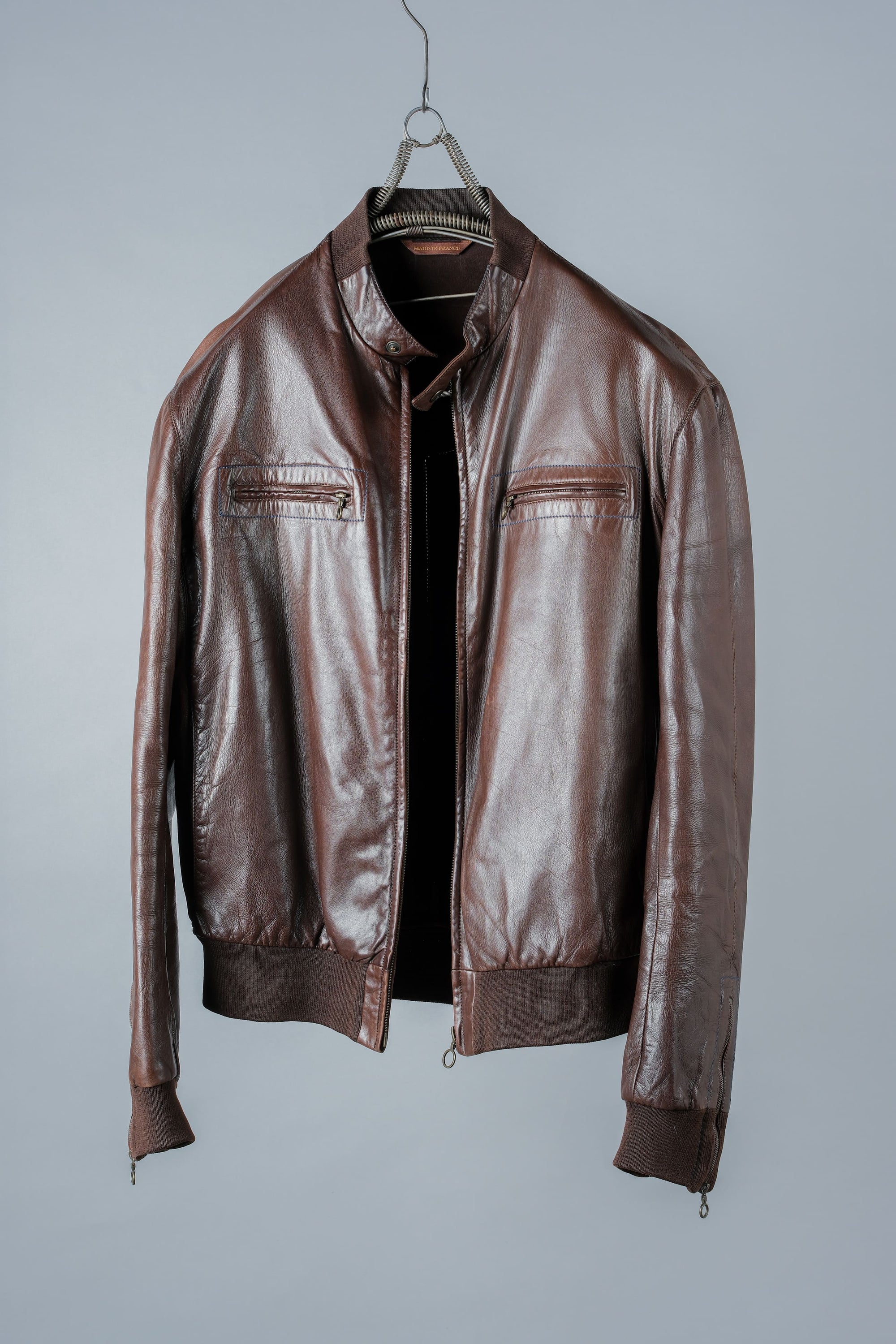 ［~90's］Old SERAPHIN Zip Up Lambskin Leather Blouson Size.50