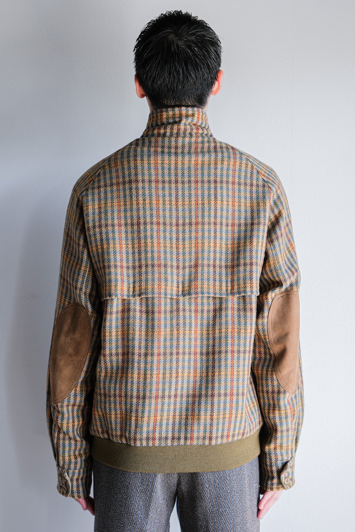 ［~60's］British Vintage Raglan Sleeve Wool Plaid Blouson