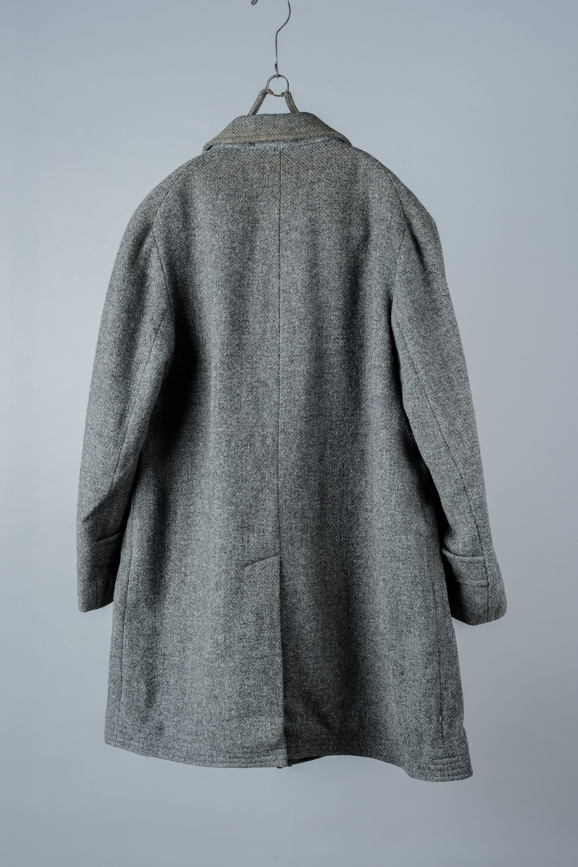 【~80's】Vintage Burberrys Saddle Shoulder Wool Balmacaan Coat Size.50RL "HARRIS TWEED" "Modified"