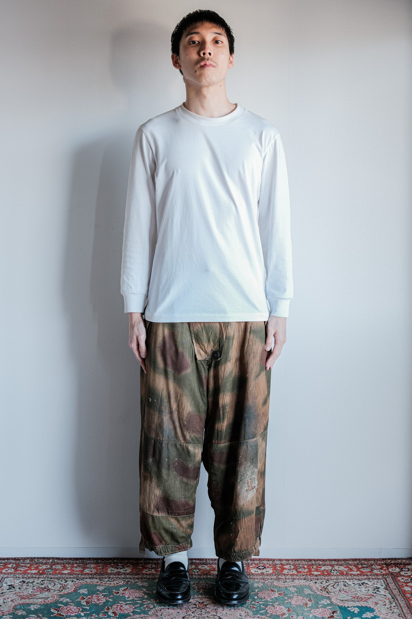 ［~40's］WWⅡ German Army Sumpftarnmuster 44 Camouflage 43 Pattern Winter Trousers "Wehrmacht"