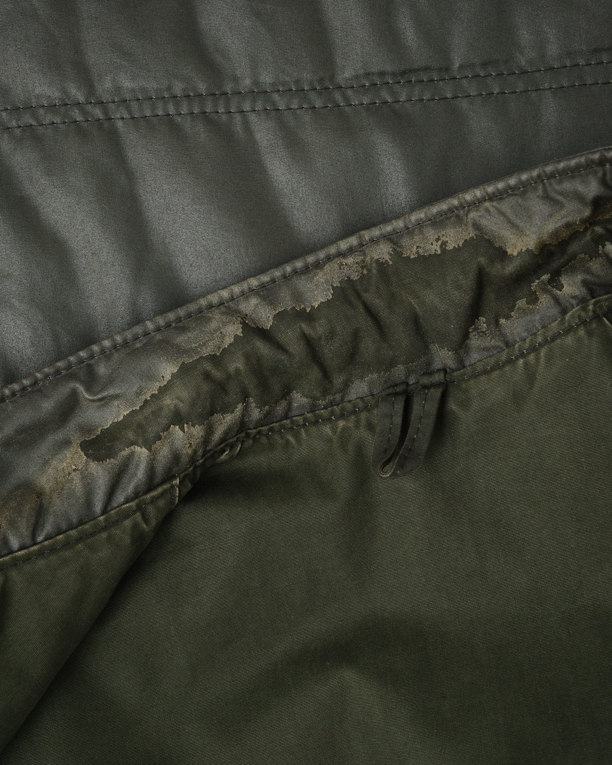 【~70's】British Vintage Switching Leather Nylon Zip Up Vest Size.40