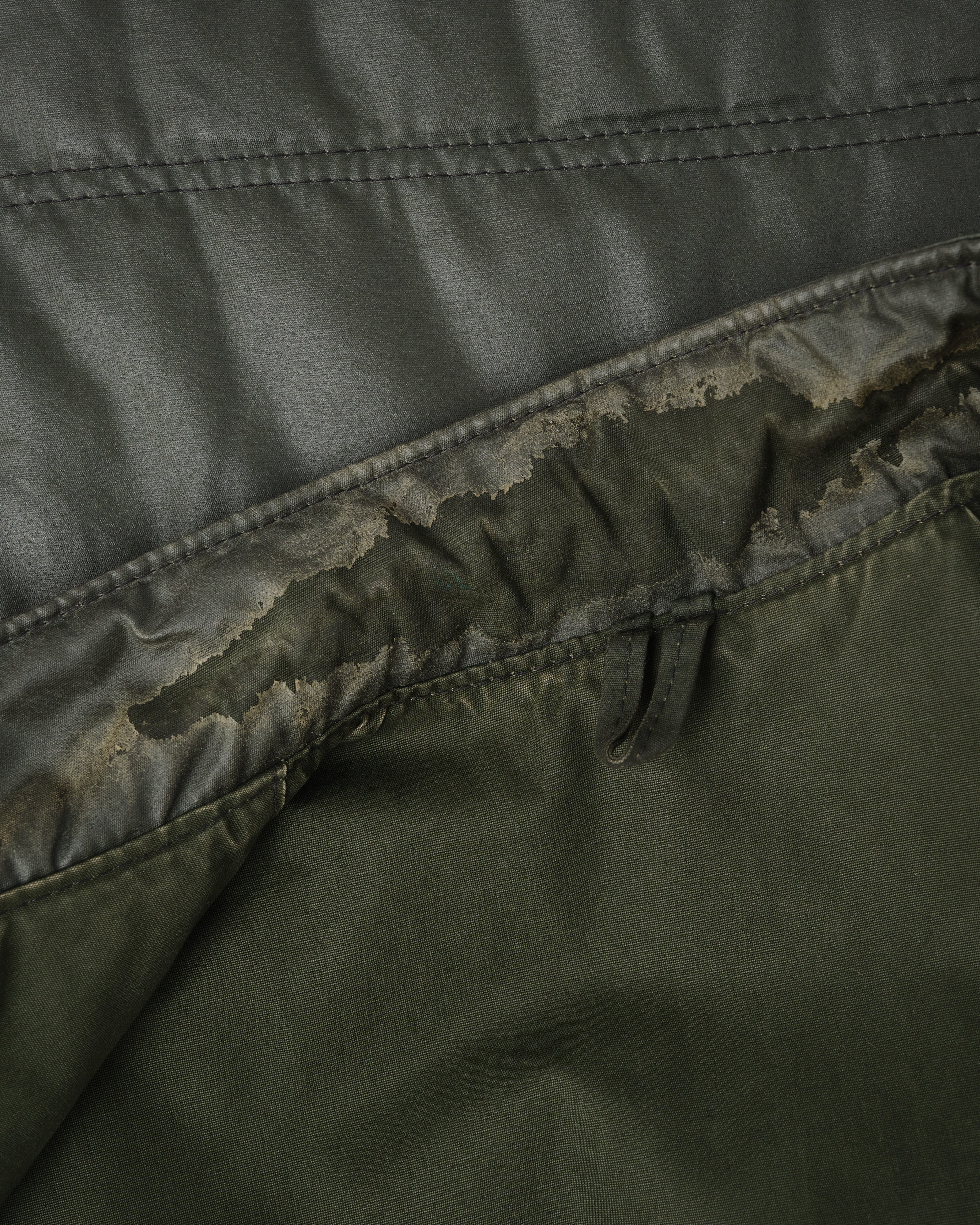 【~70's】British Vintage Switching Leather Nylon Zip Up Vest Size.40