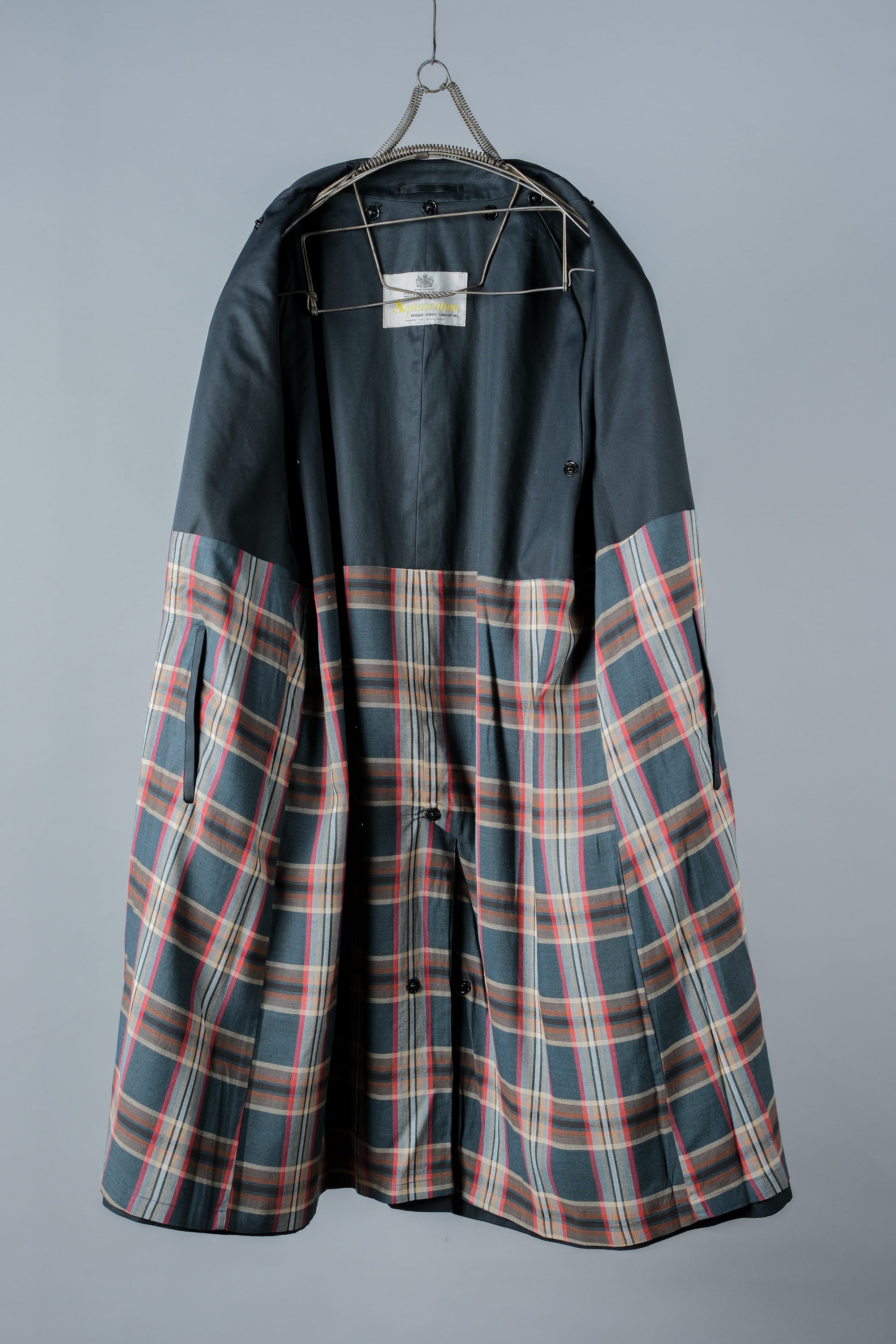 【~60's】Vintage Aquascutum Single Raglan Balmacaan Coat C100 Size.44REG "Aqua 5" "STEINHARDT 別注"