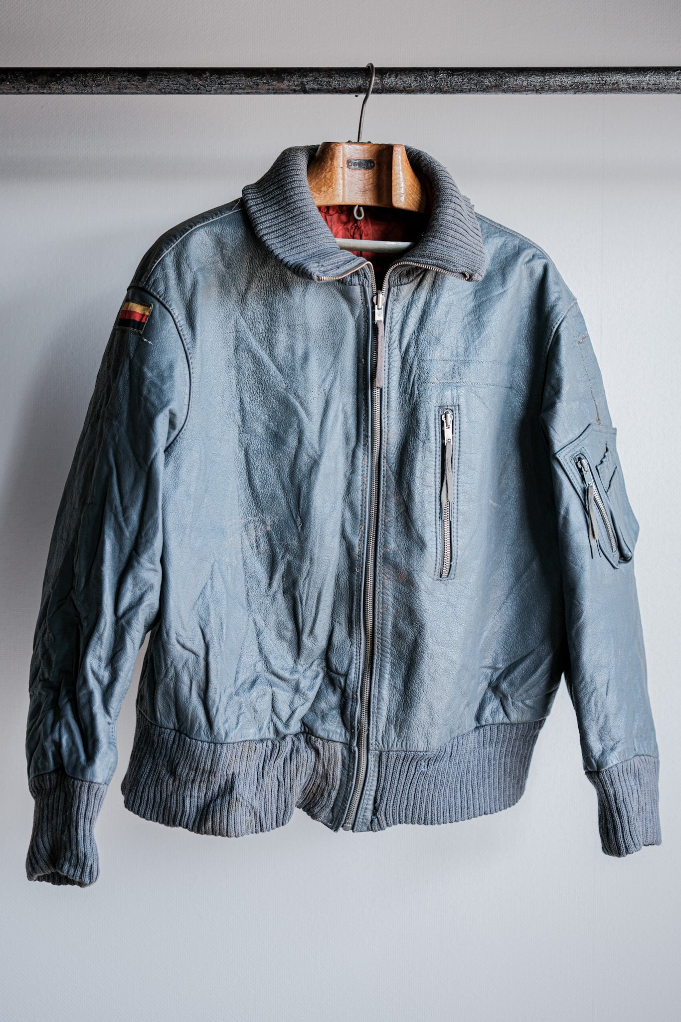 【~70’s】West German Air Force Pilot Leather Jacket Size.170/100