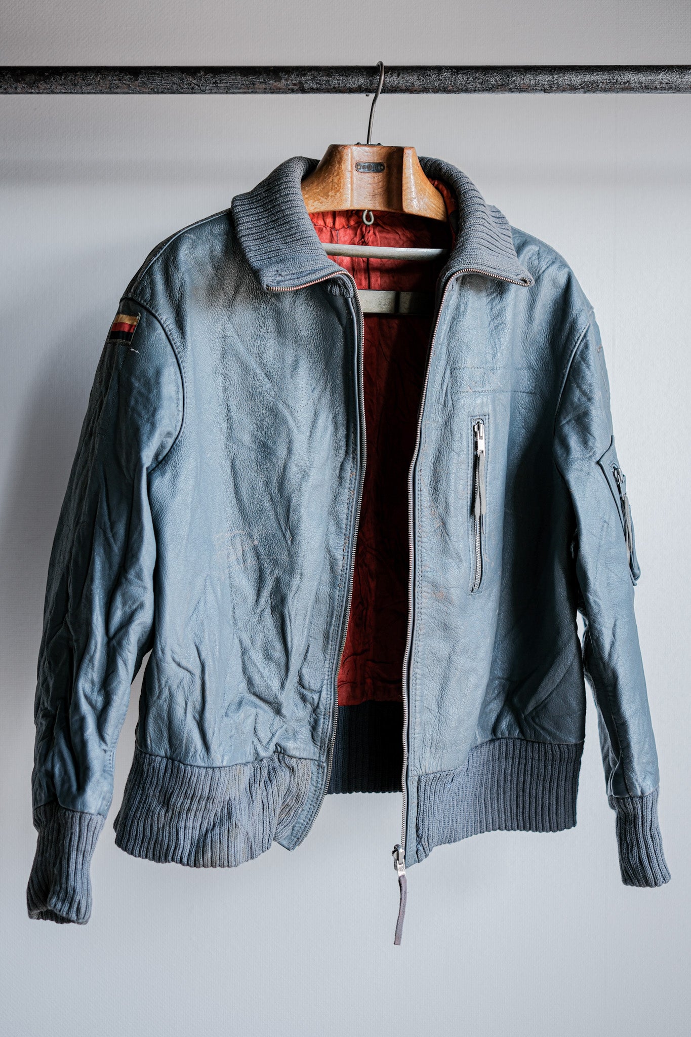 ［~70’s］West German Air Force Pilot Leather Jacket Size.170/100