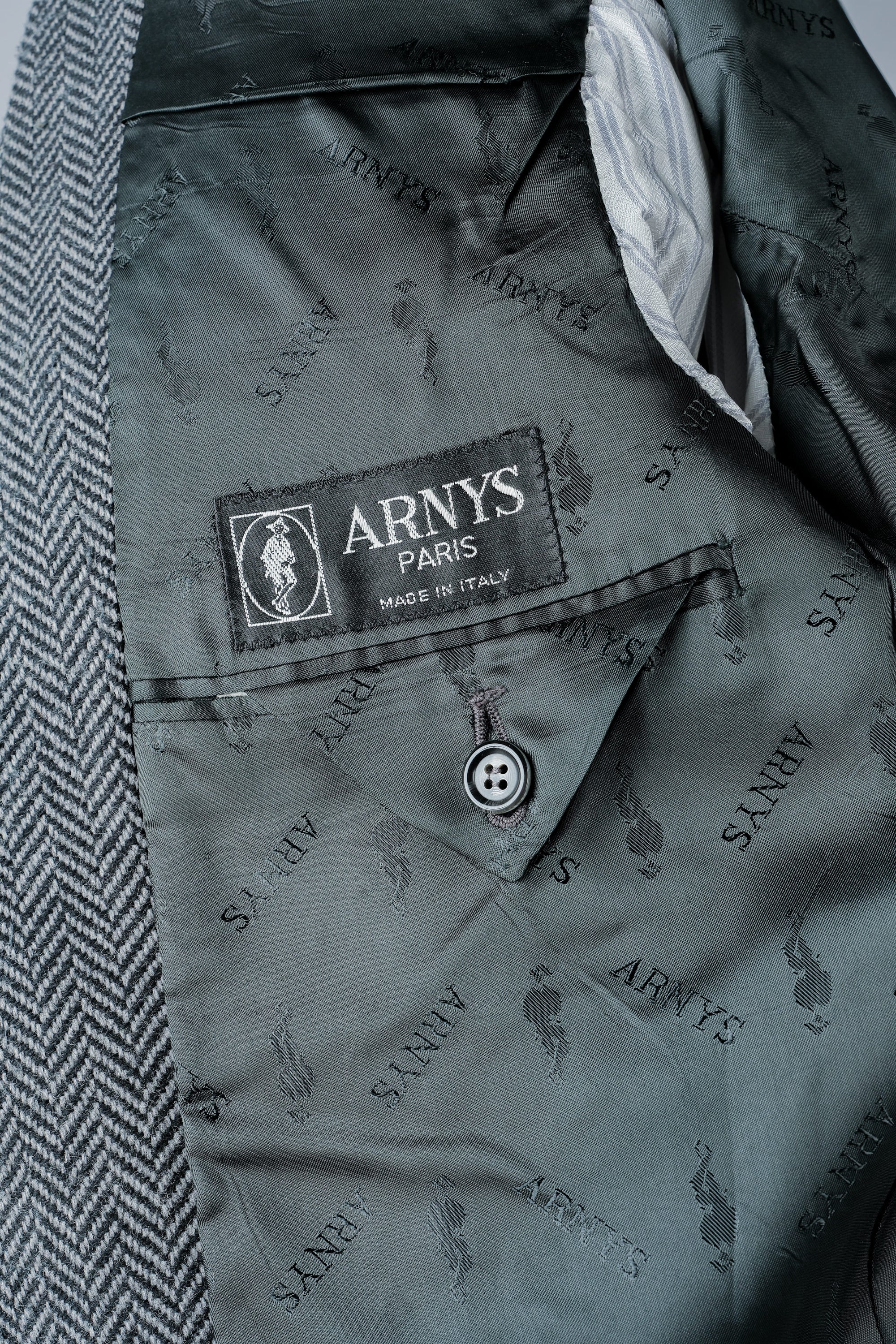 ［~00's］Old ARNYS PARIS HBT Wool 2B Tailored Jacket