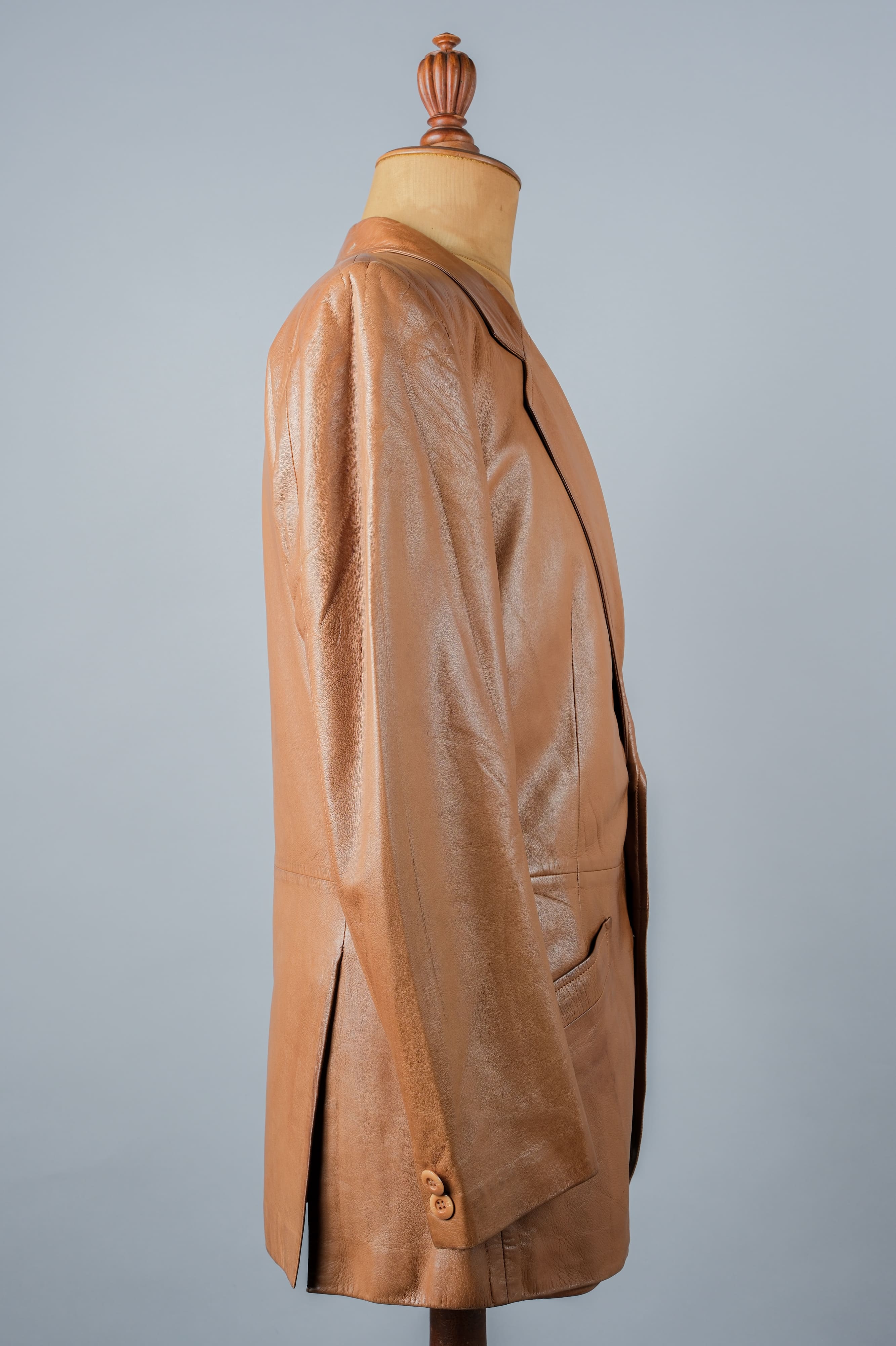 [~ 70's] Old Gucci Lambskin Leather 2b Tailored Jacket size.48