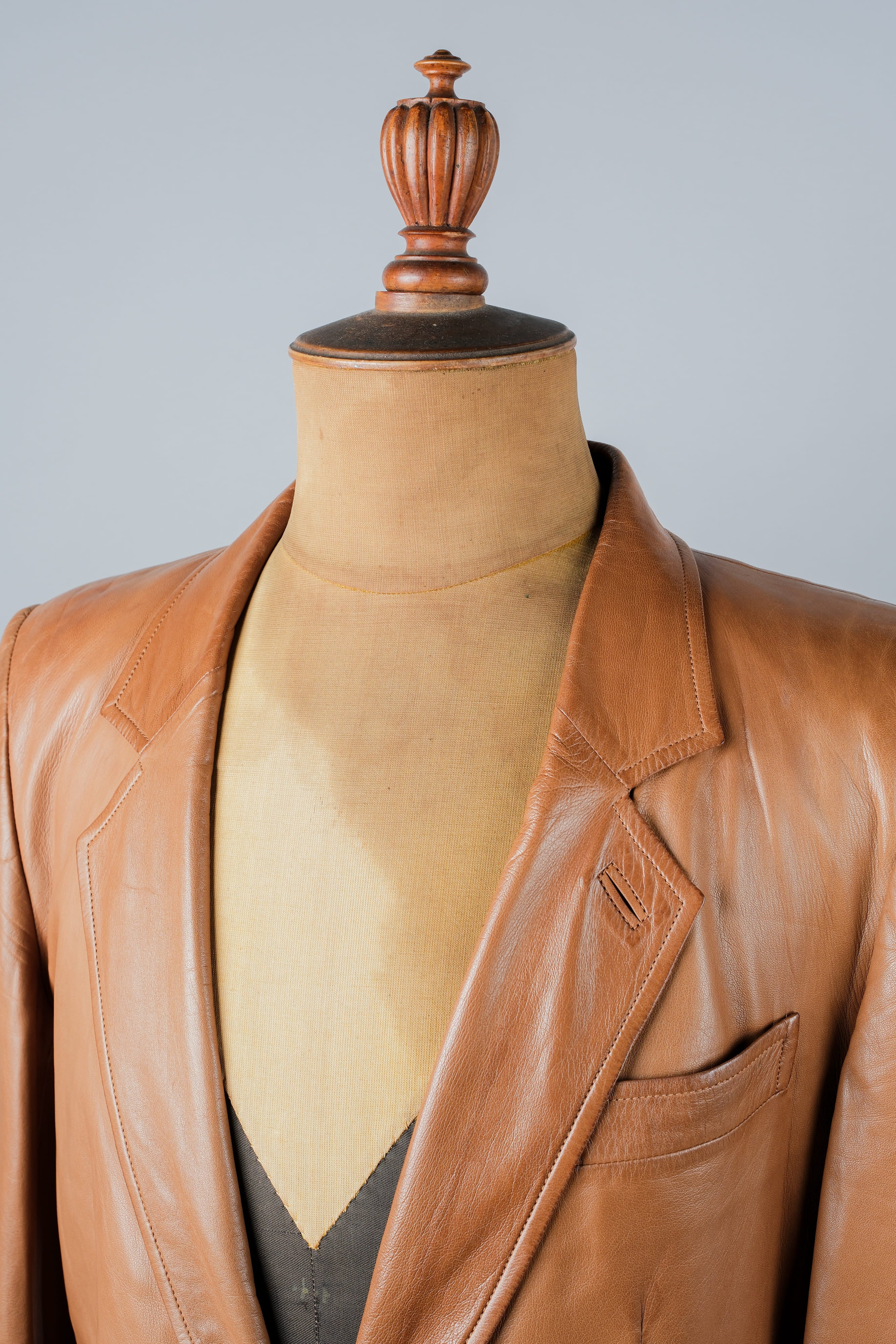 [~ 70's] Old Gucci Lambskin Leather 2b Tailored Jacket size.48