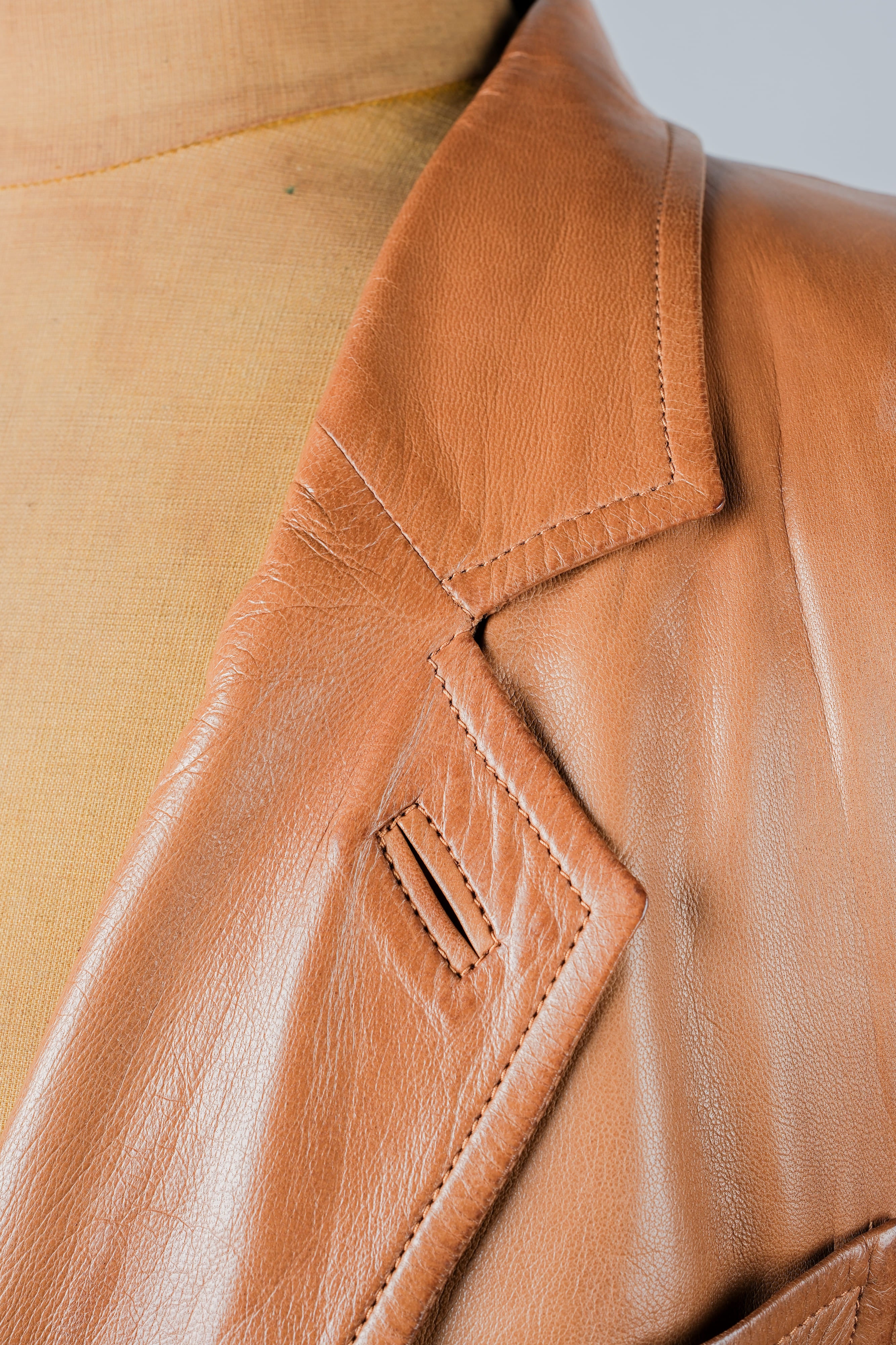 【~70’s】Old GUCCI Lambskin Leather 2B Tailored Jacket Size.48