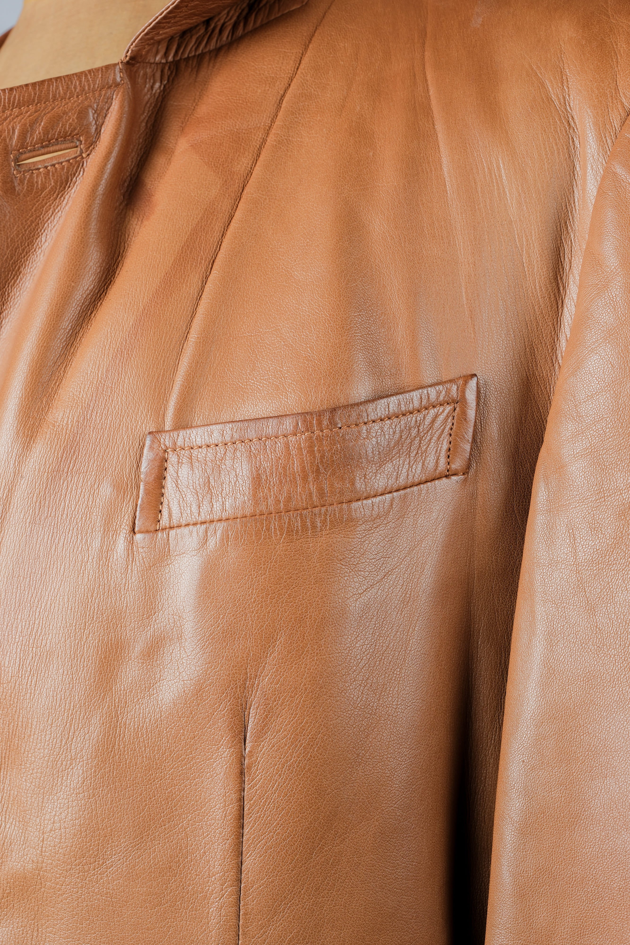 [~ 70's] Old Gucci Lambskin Leather 2b Tailored Jacket size.48