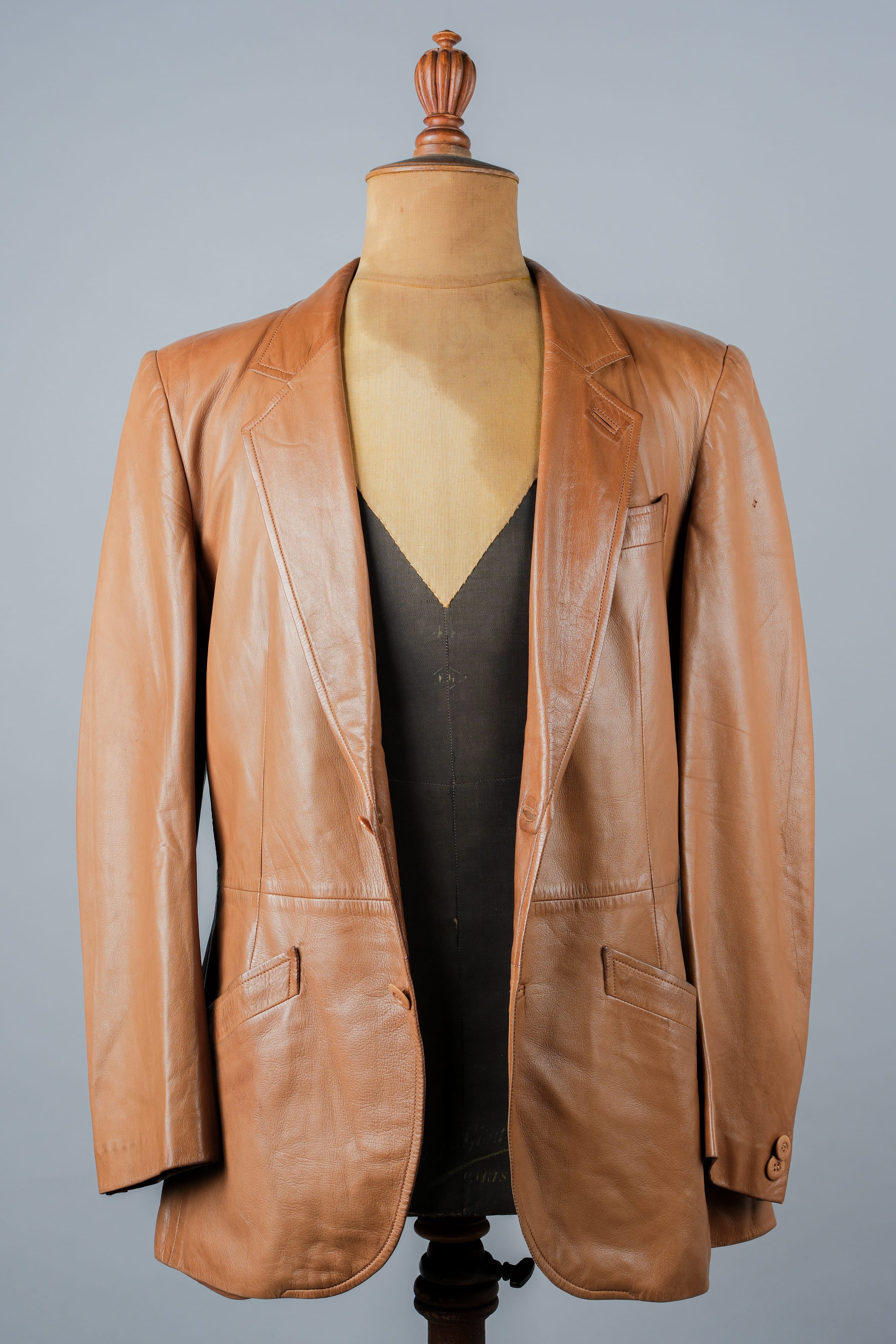 【~70’s】Old GUCCI Lambskin Leather 2B Tailored Jacket Size.48