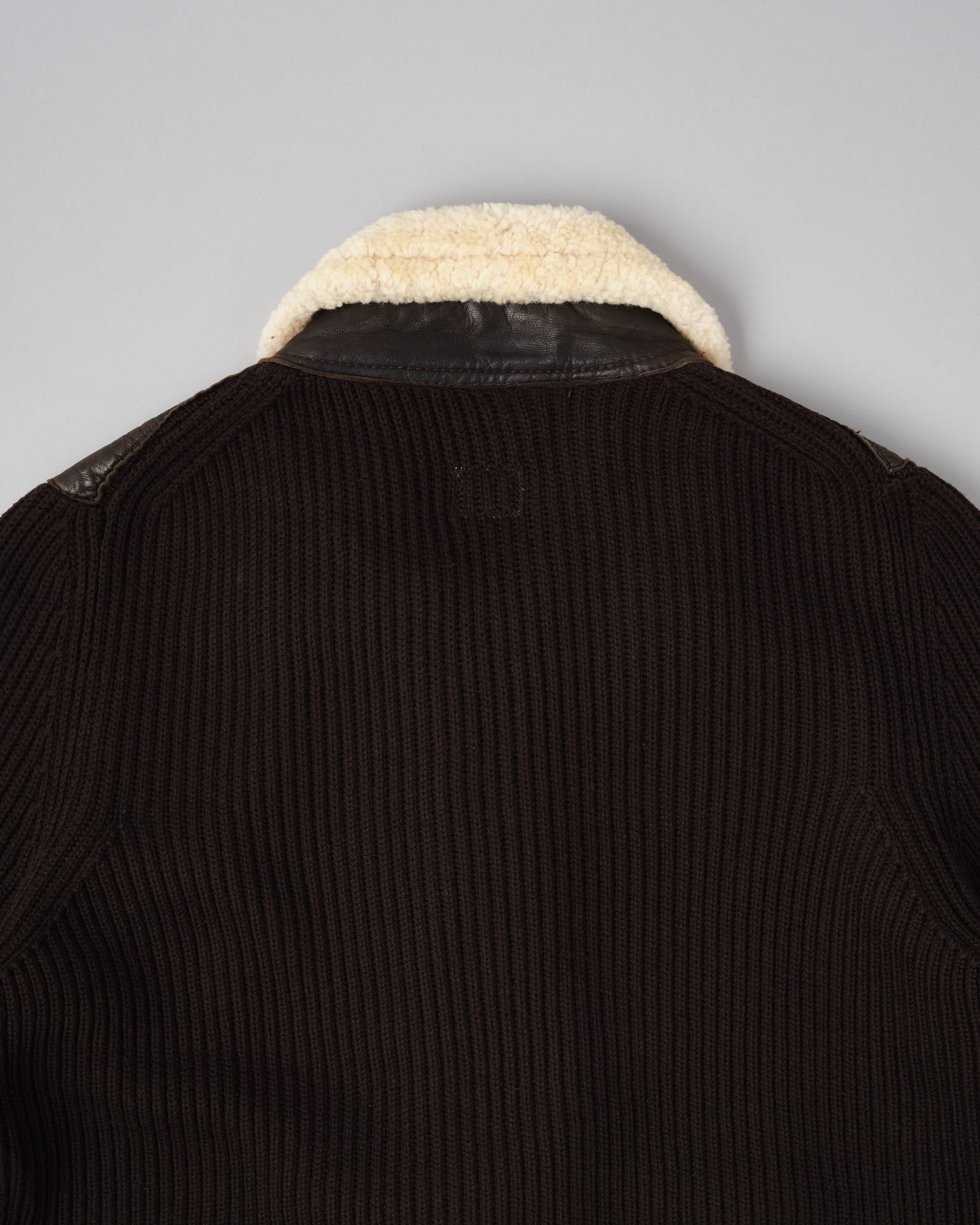 [06AW] Old C.P. Company Switching Leather Wool Zip Up Jacket Size.50
